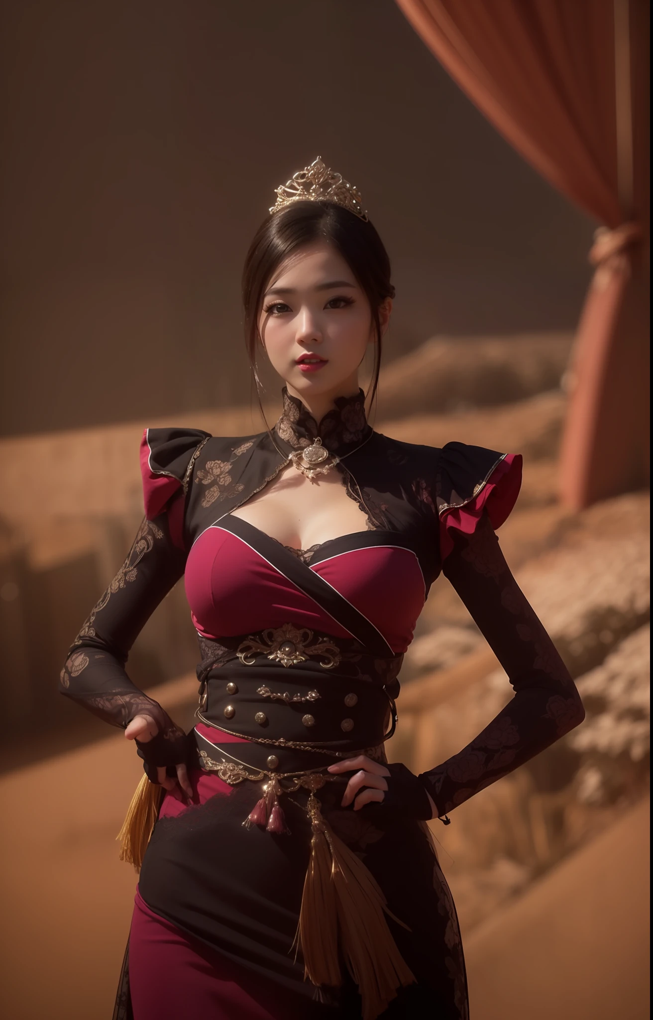 (masterpiece, best quality, extremely detailed 8k, ultra hd, ultra-detailed, highly detailed, highly realistic, ultra-realistic, photo realistic), (1girl:1.5), (beautiful cute Taiwanese, cute JAV idol), (detailed realistic skin), (realistic big breasts), (natural pink lipstick), slender abs,