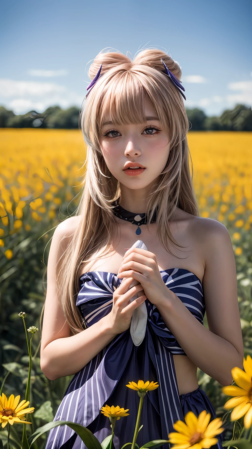 ultra high res, (photorealistic:1.4), raw photo,16K,
(solo,1girl,loli:1.2),
Flower field, flower, butterfly, kokomidef, kokomirnd,