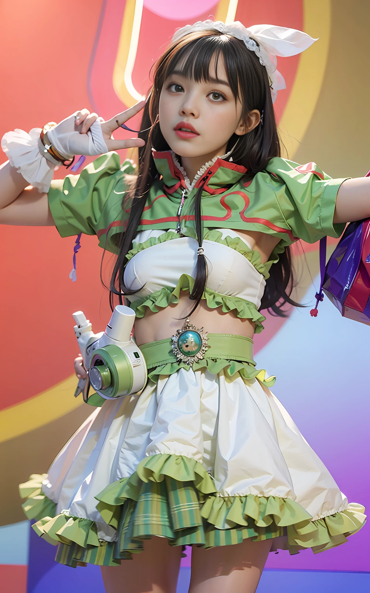 (1girll:1.3), 独奏,__Body parts__, offcial art, 统一 8k 壁纸, ultra - detailed, Beautiful and aesthetic, big breasts beautiful, tmasterpiece, Best quality at best, primitive,tmasterpiece,ultra fine photos,,best qualtiy,超高分辨率,Photoreality,rays of sunshine,full-body portraits,stunningly beautiful,,dynamicposes,delicated face,Vibrant eyes,(seen from the front)opulent,milkyW,Highly detailed skin,Realistic details of skin,Visible Pore,tack sharp focus,volume fog,8K UHD,digital SLR camera,high qulity,filmgrain,White skin of the,photo-realism,looking from above,The clothes are partially transparent,smallunderboob,Superskirt,Lori huge breasts cleavage,Thong panties,white stockings,small thighs