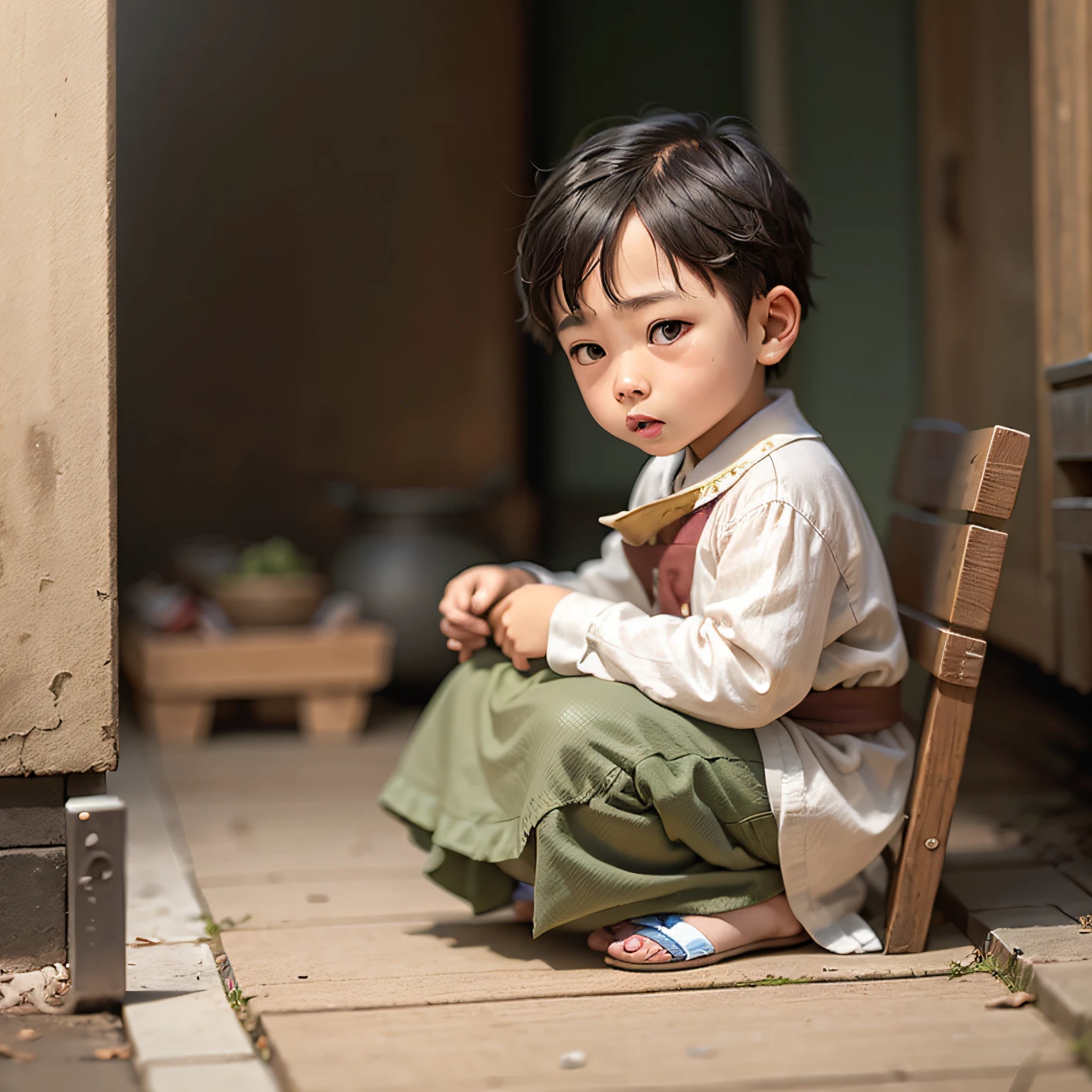 A wears a linen and wears filial piety