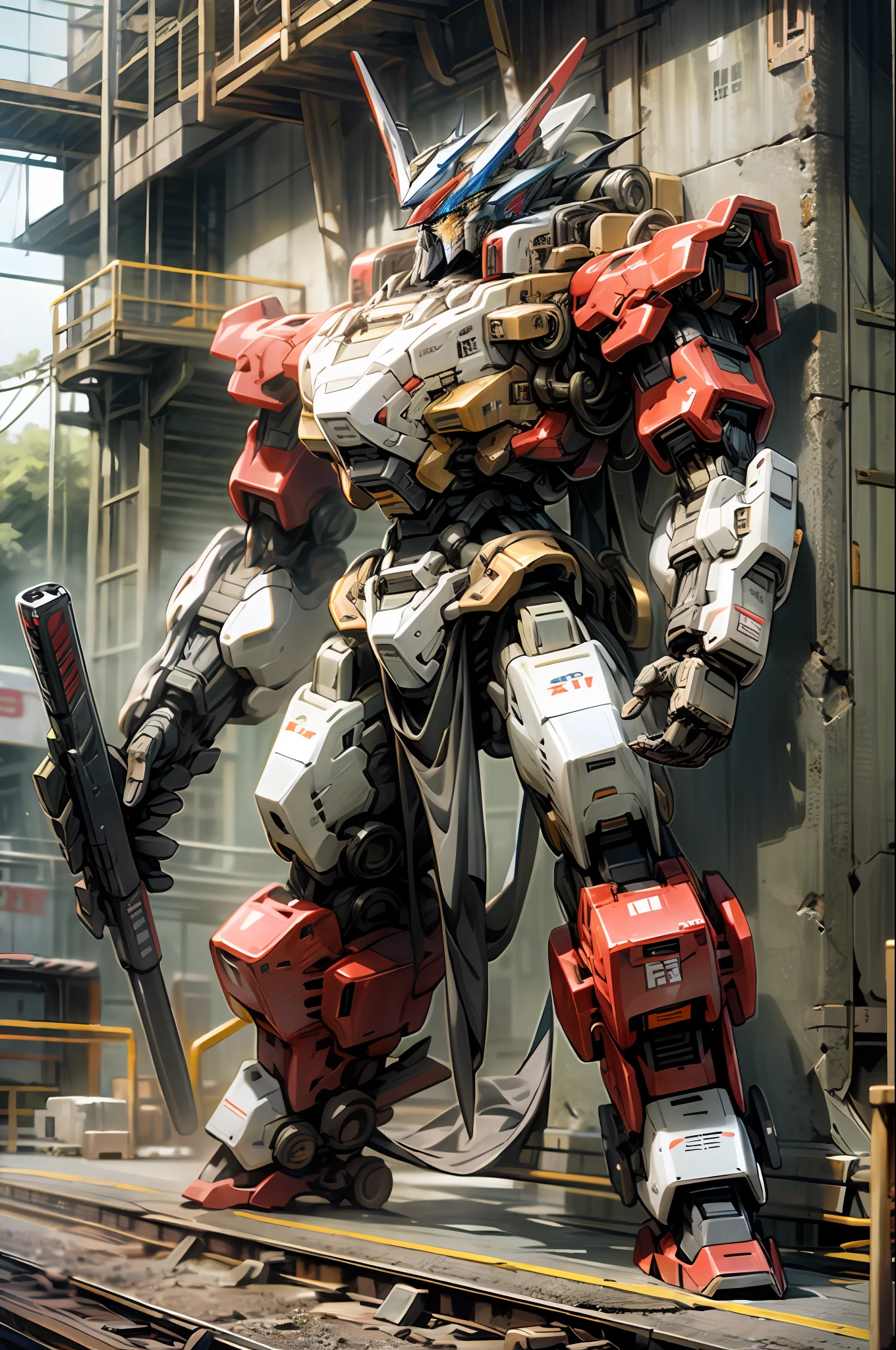 mechs,Red,super detailing,large tall,Transformers