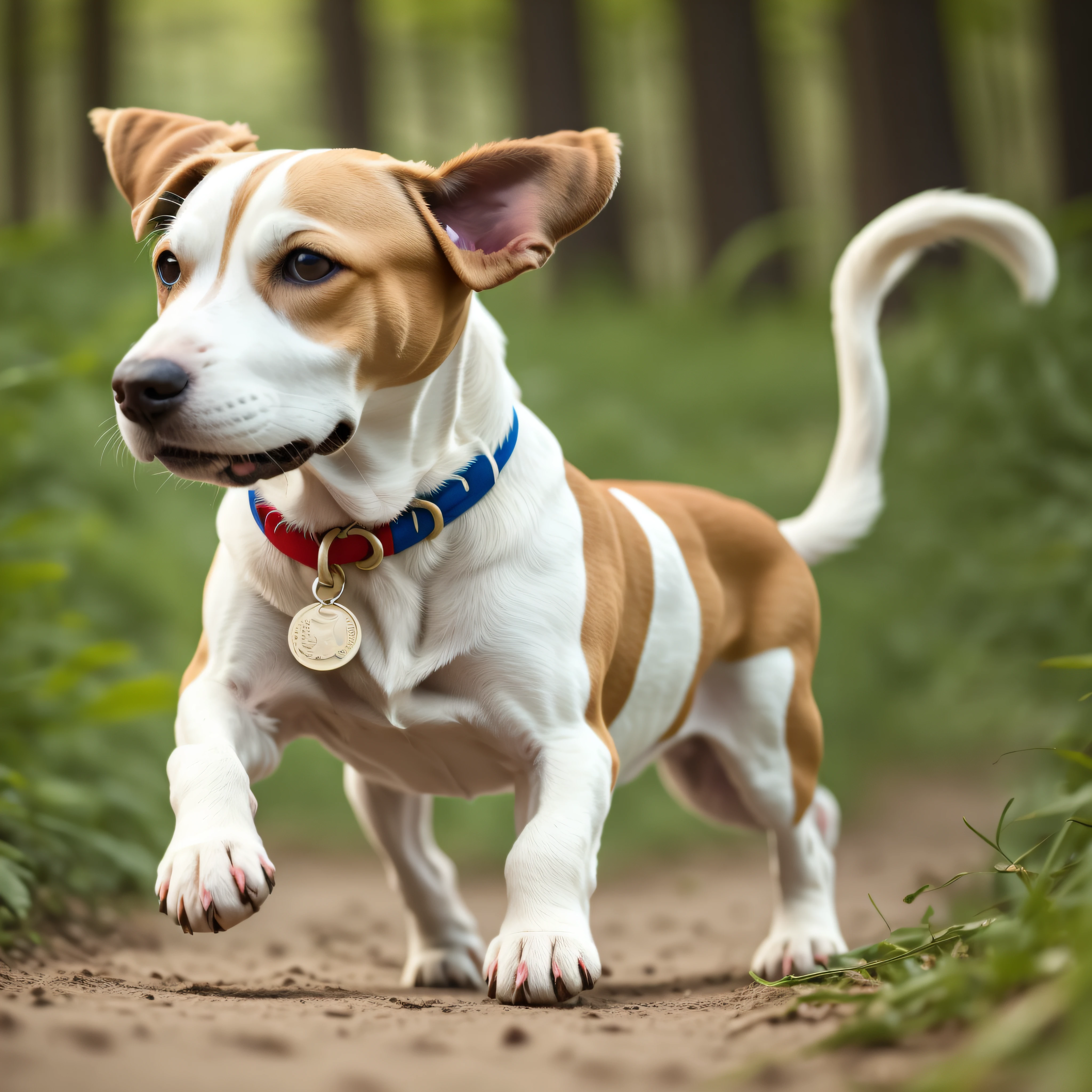 Introduction and introduction of the main character, a small and adorable beagle dog, solar warm light