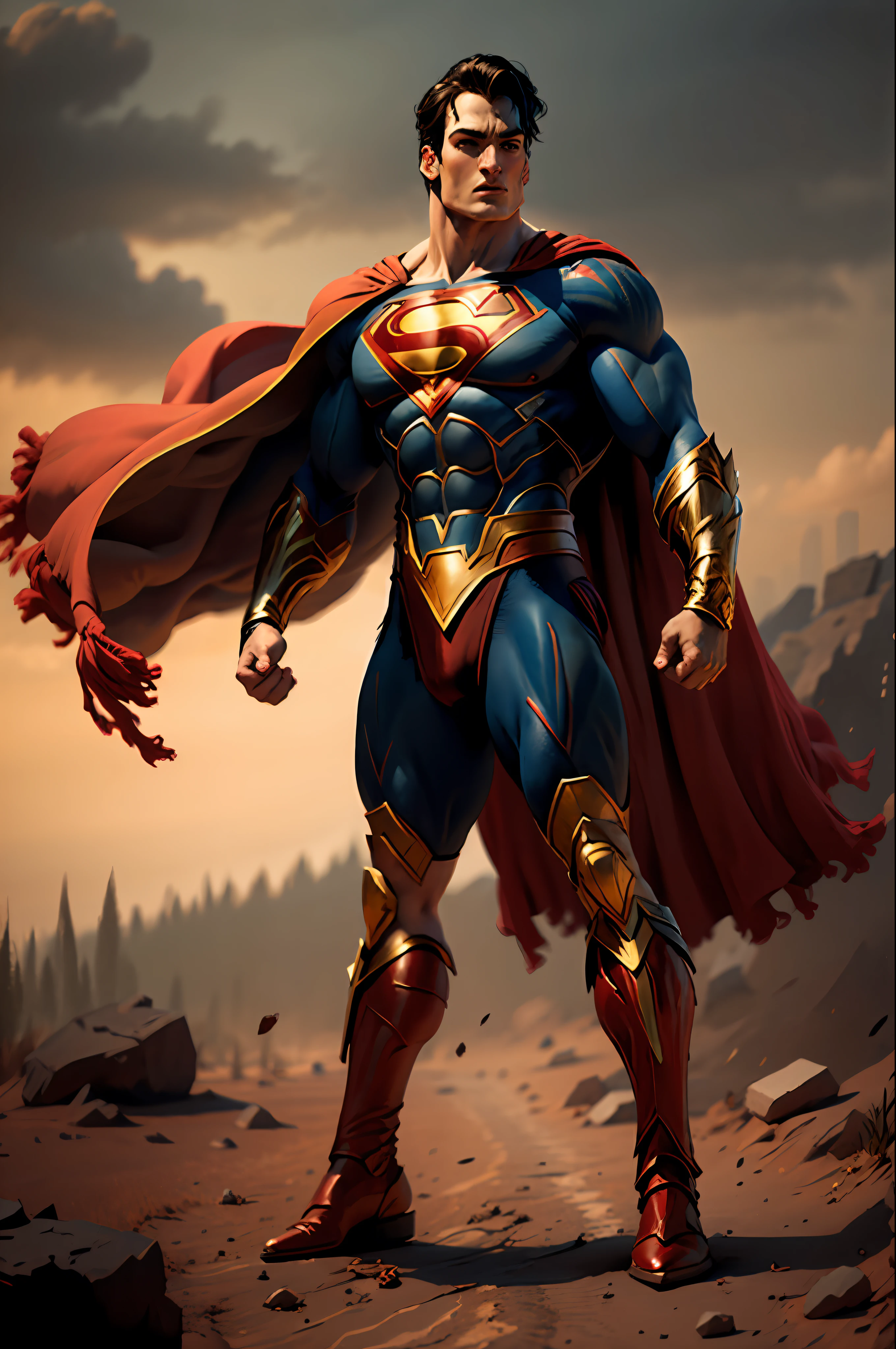 Superman de Capacete e de SP4RT4, capacete verde esmeralda
