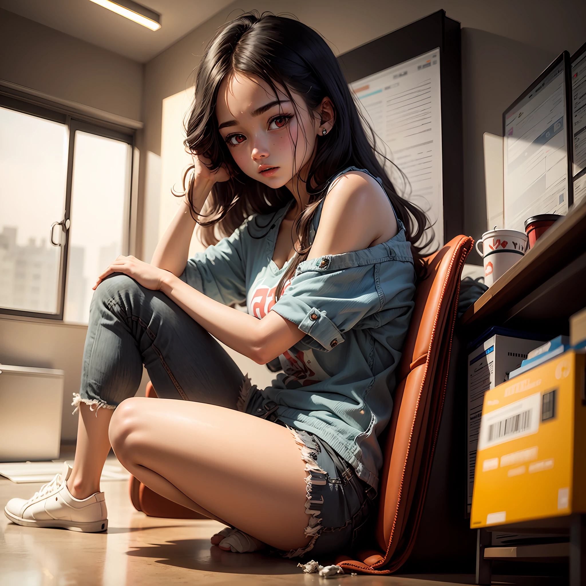 whaite hair,Red eyes,s girl, --auto
