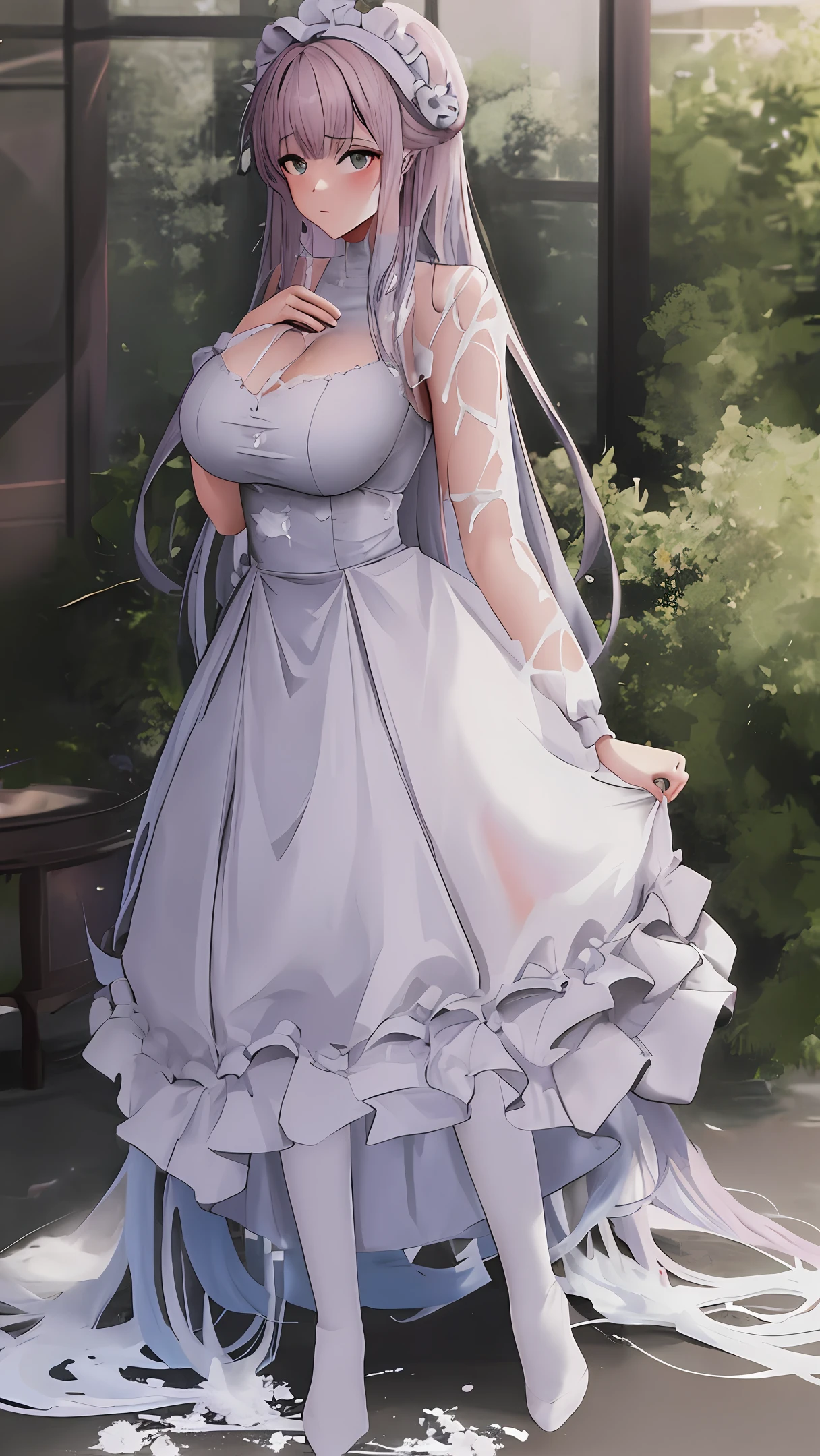 Full body covered in cream Remain on