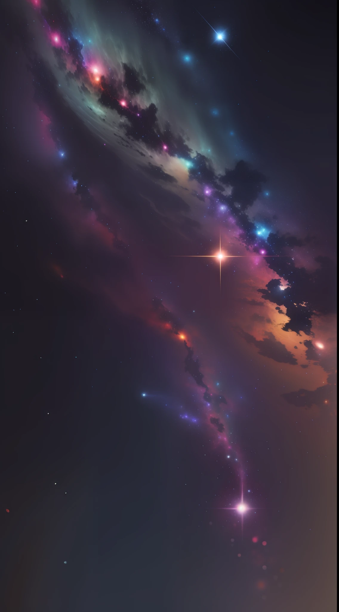 Colorful galaxy,dark night,world,high resolution, high quality