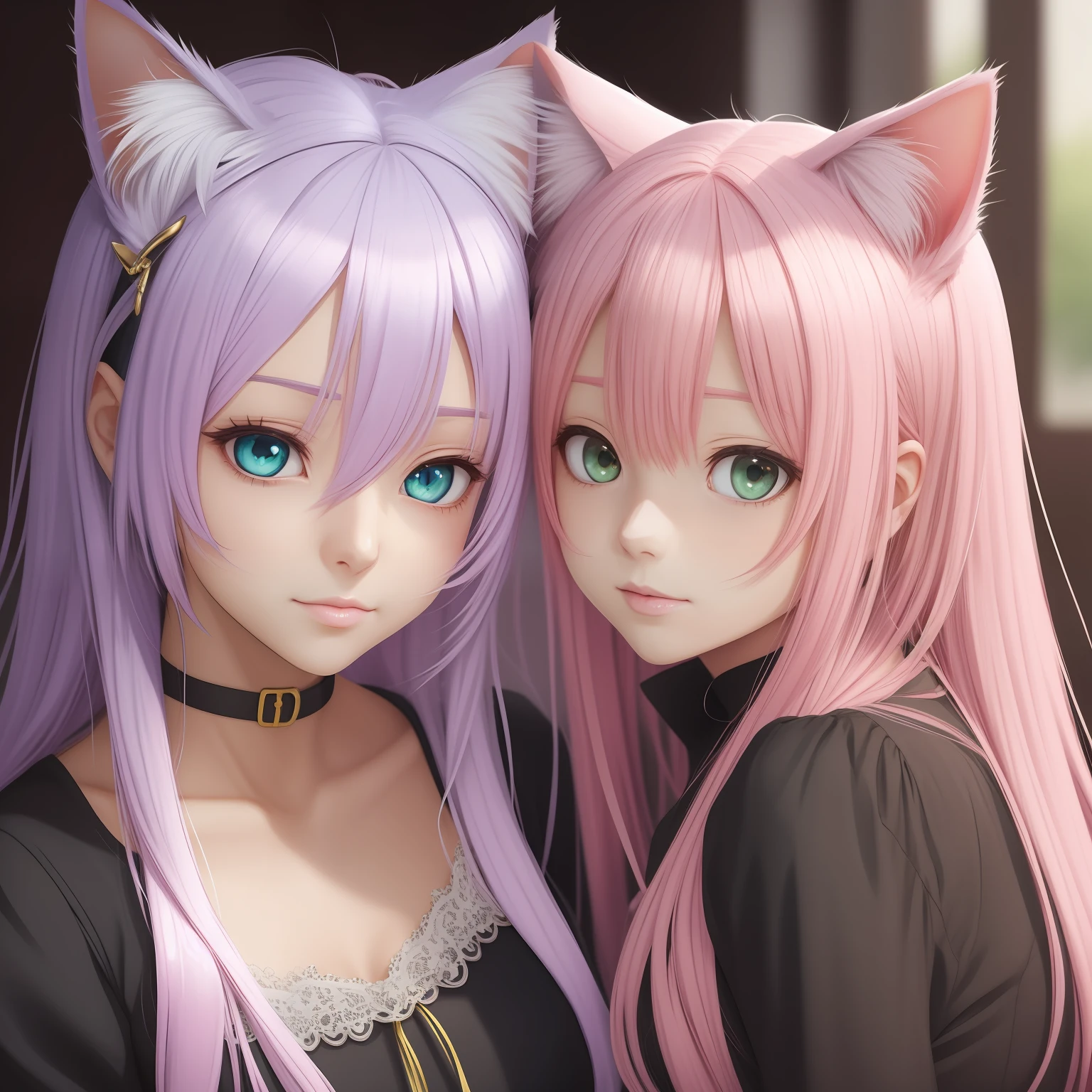 There is a woman with pink hair and cat ears, very beautiful cute catgirl, attractive cat girl, real life anime girl, Hyper realistic anime, beautiful anime catgirl, anime catgirl, beautiful young catgirl, Very Beautiful Anime Cat Girl, a hyperrealistic schoolgirl, Seductive Anime Girl, cute anime catgirl, Anime girl with cat ears