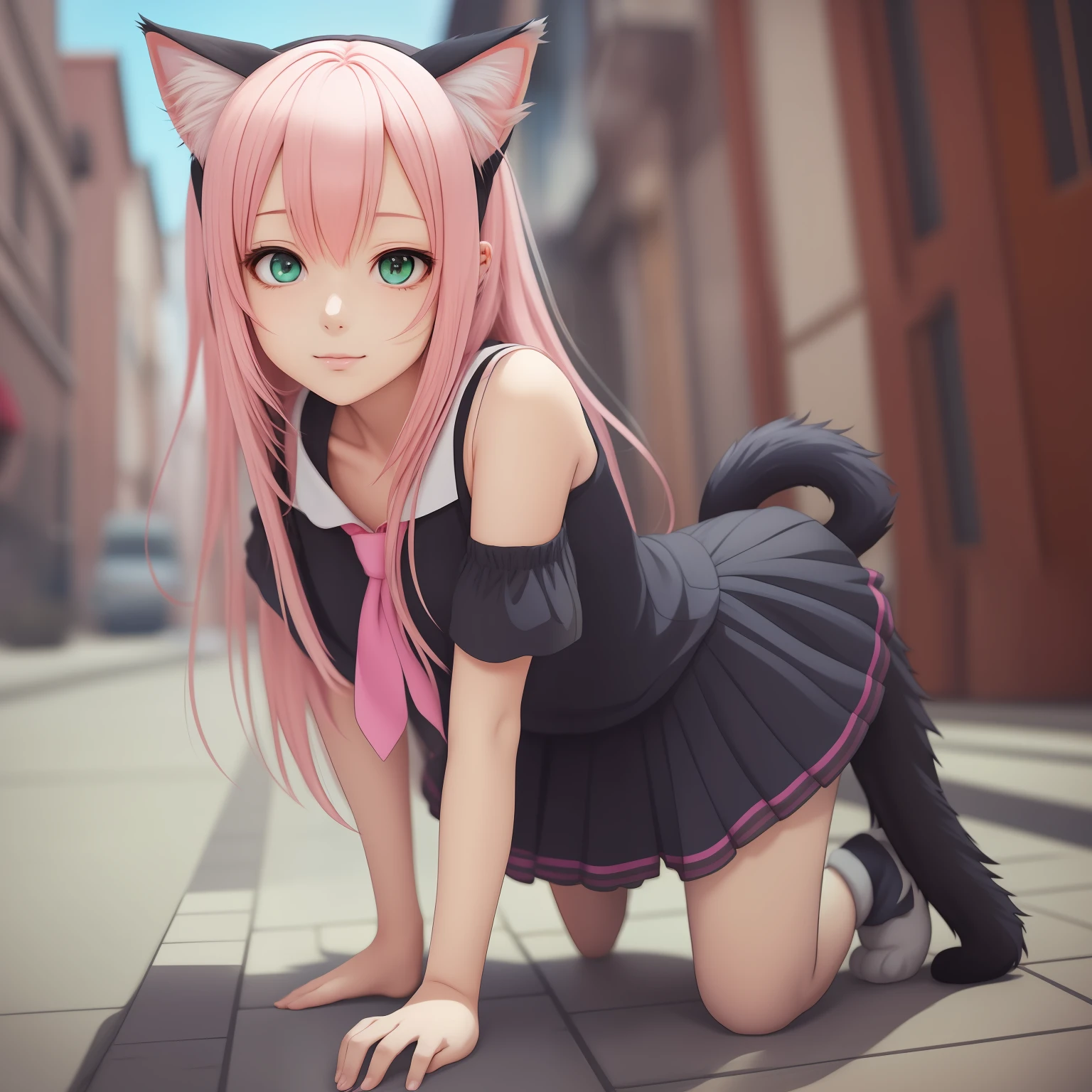 There is a woman with pink hair and cat ears, very beautiful cute catgirl, attractive cat girl, real life anime girl, Hyper realistic anime, beautiful anime catgirl, anime catgirl, beautiful young catgirl, Very Beautiful Anime Cat Girl, a hyperrealistic schoolgirl, Seductive Anime Girl, cute anime catgirl, Anime girl with cat ears