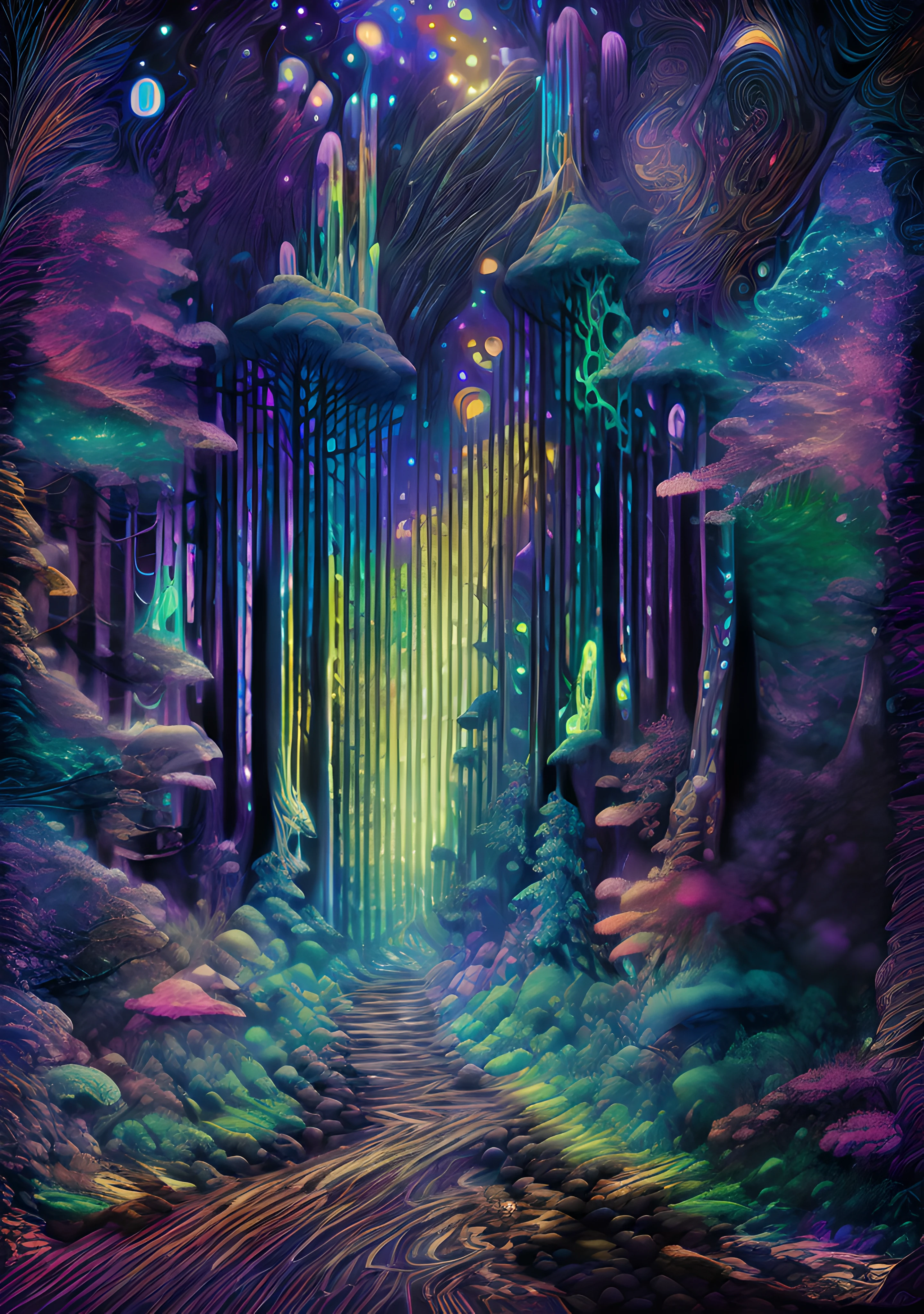 masterpiece, beautiful psychedelic entropy,best surreal masterpiece, top quality, best quality, official art, beautiful and aesthetic:1.2) , green skin godess and god standing on top of a mountain top holding eachother ,whole body and legs,below are a eguptian sphinx and pharao,many stars and galaxies in the background ,extreme detailed,colorful,highest detailed, official art, gold leaf ,glitter art ,unity 8k wallpaper, ultra detailed, beautiful and aesthetic, beautiful,fractal art, mystical and otherworldly, with intricate fur and piercing eyes, in the breathtaking mountain landscape of NCWinters ,alex grey ,psychedelic, dmt PsyAI