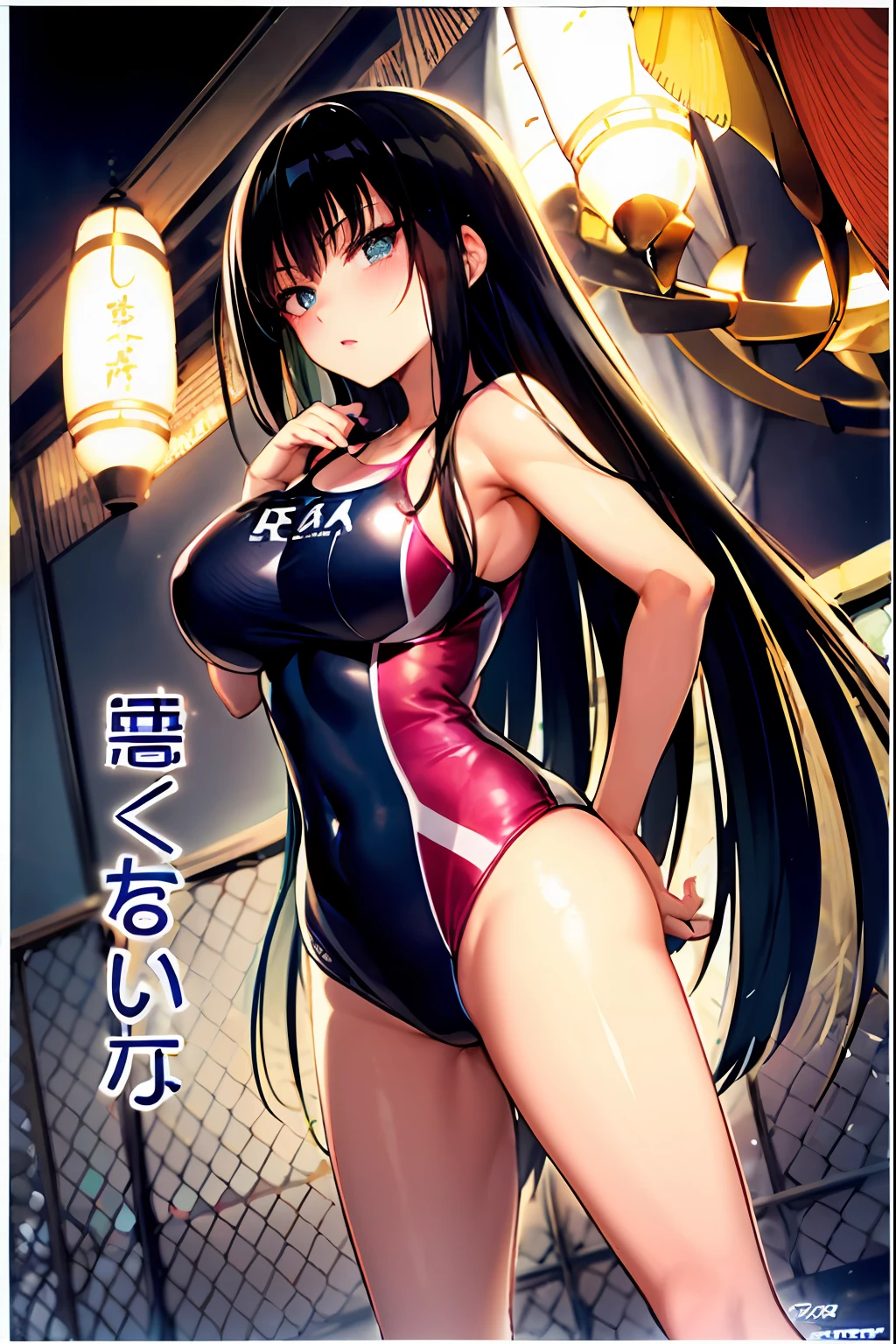 a cartoon picture of a woman, wearing a swimsuit, ecchi style, asuka suit under clothes!, ecchi anime style, rei hino as a princess, estilo de arte anime (colorido)
