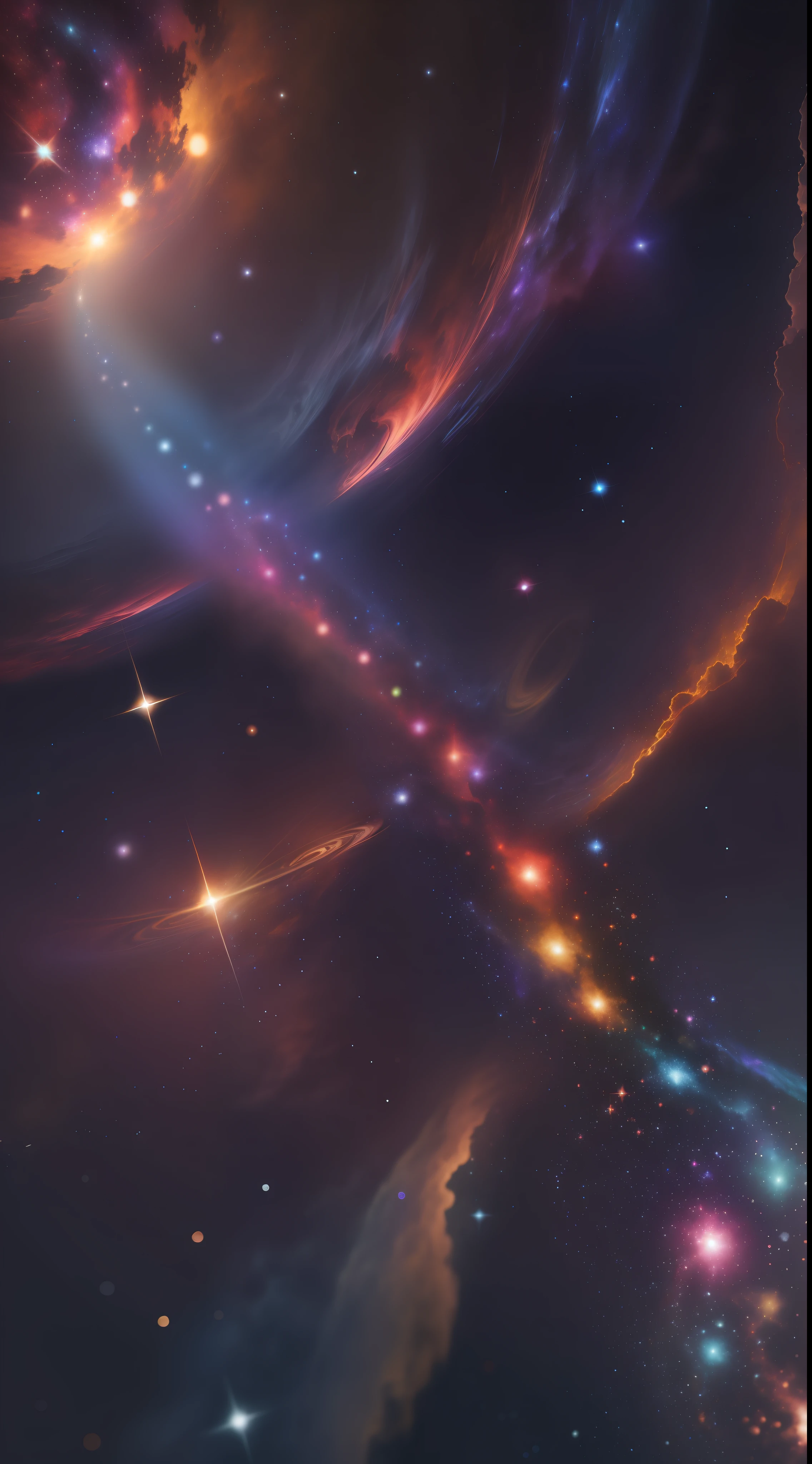 Colorful galaxy,dark night,world,high resolution, high quality