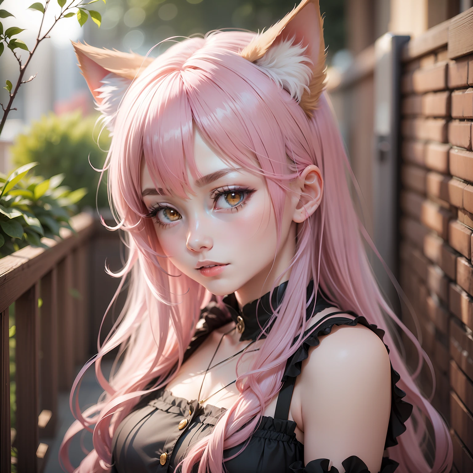 There is a woman with pink hair and cat ears, very beautiful cute catgirl, attractive cat girl, real life anime girl, Hyper realistic anime, beautiful anime catgirl, anime catgirl, beautiful young catgirl, Very Beautiful Anime Cat Girl, a hyperrealistic schoolgirl, Seductive Anime Girl, cute anime catgirl, Anime girl with cat ears