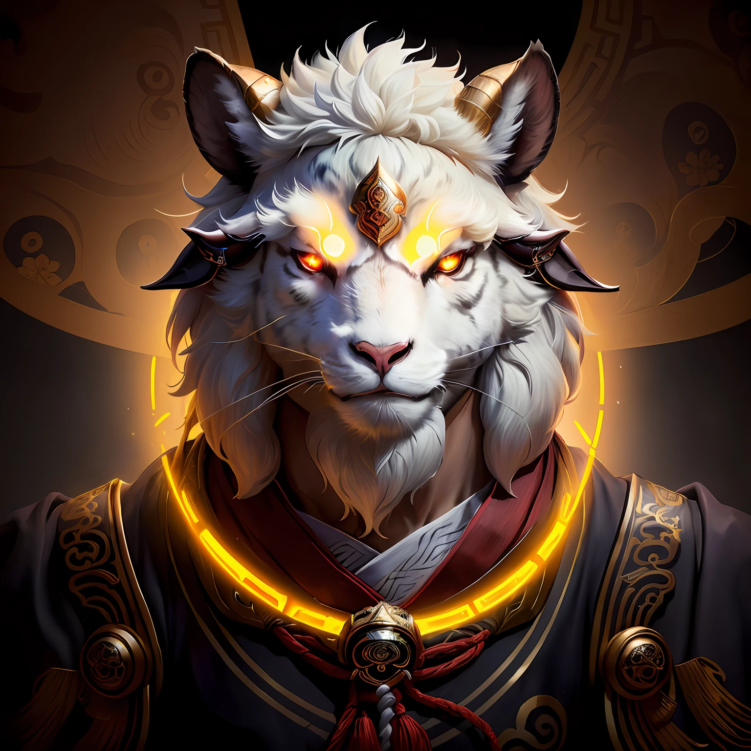 White tiger humanoid