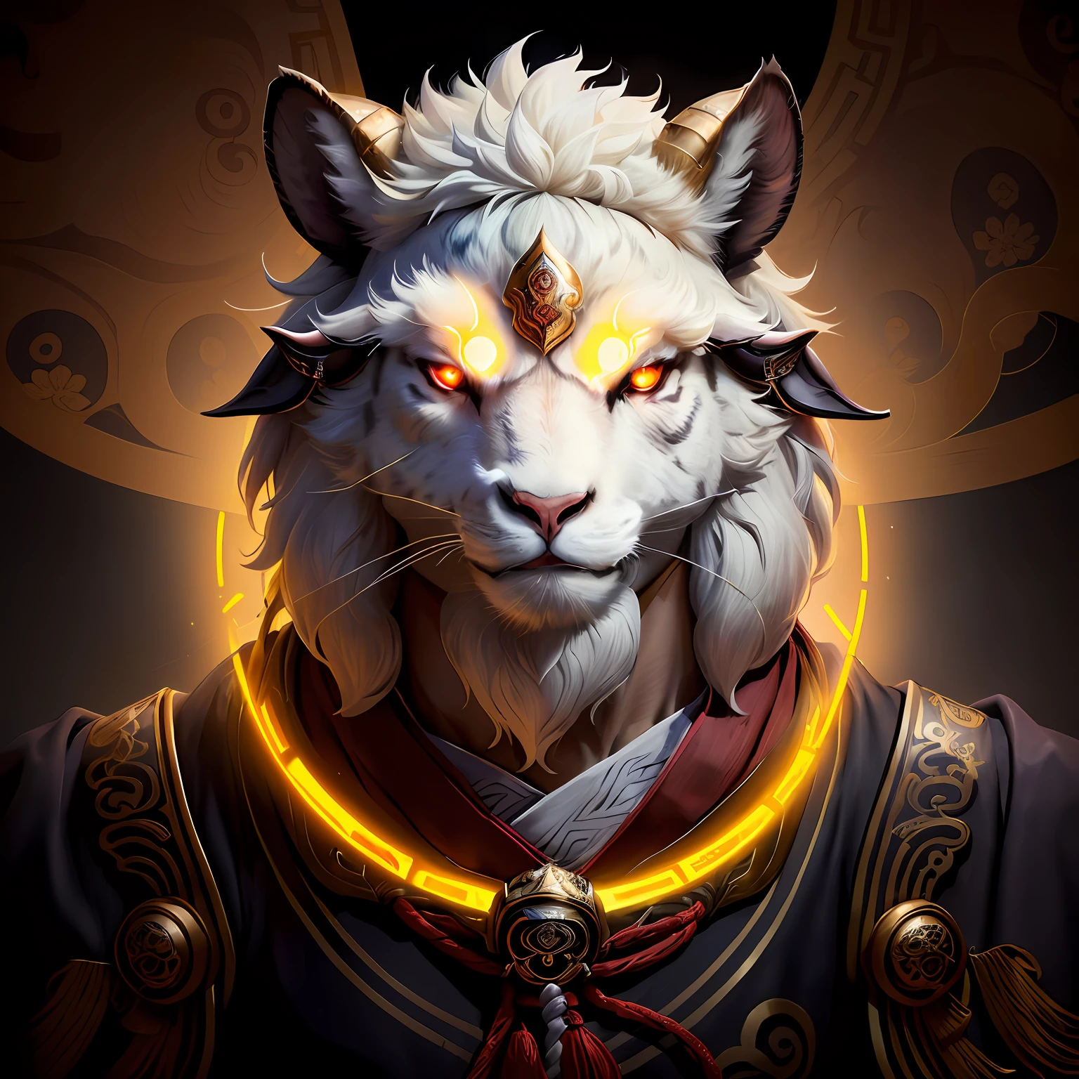 White tiger humanoid