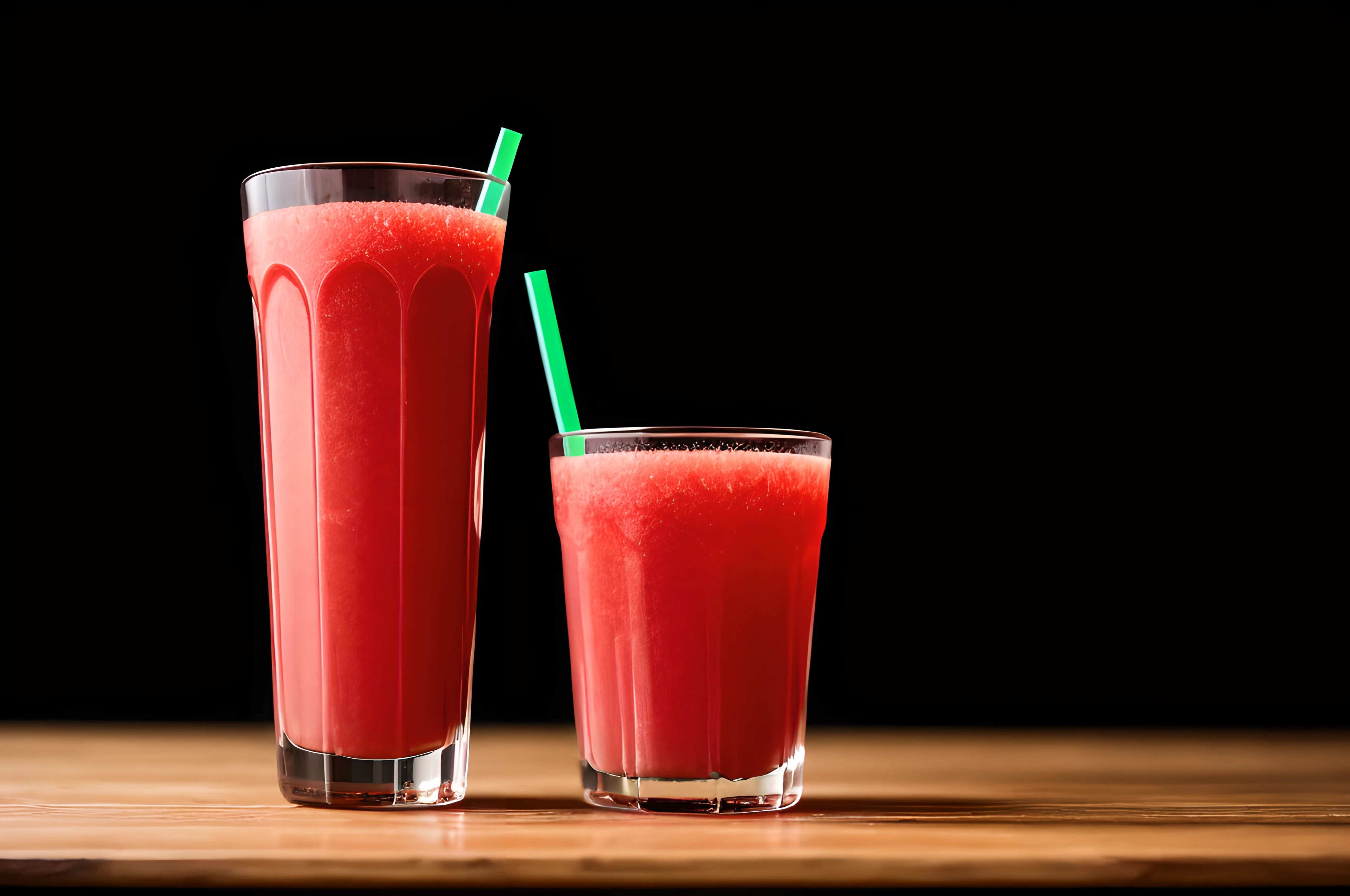 watermelon juice, front view, cinematic image, isolated black background