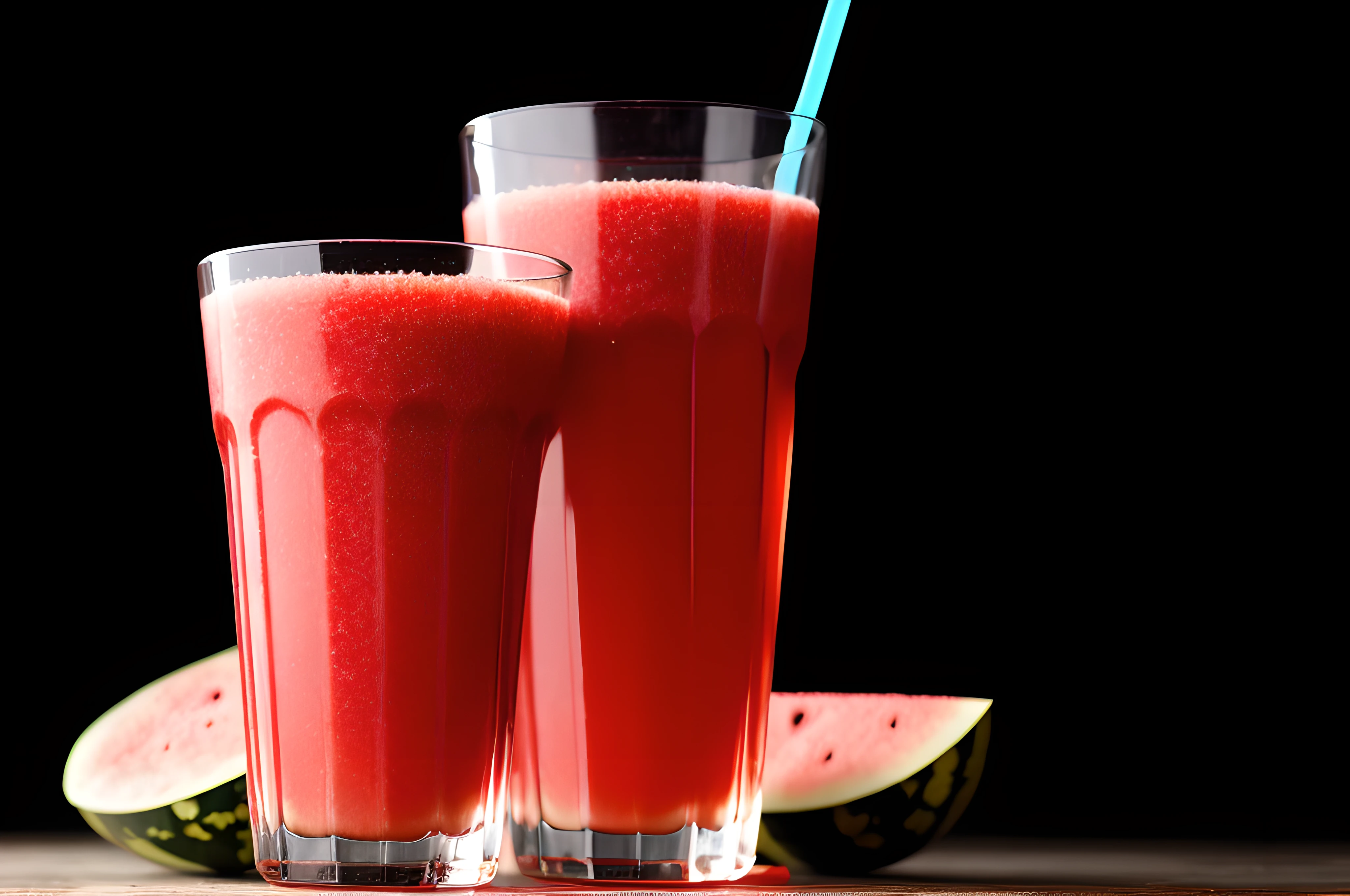 watermelon juice, front view, cinematic image, isolated black background
