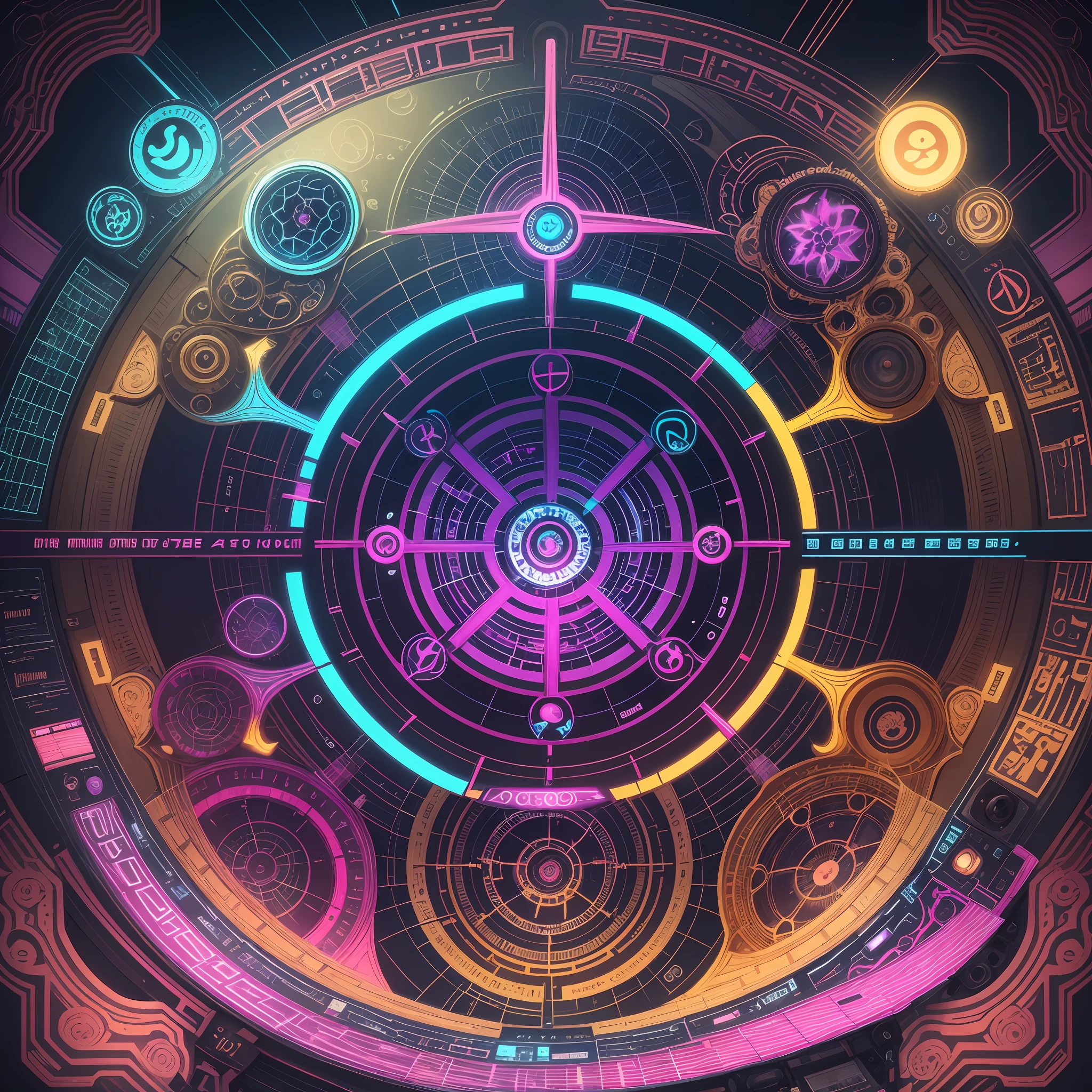 Create an engaging and inspiring logo that captures the essence and unique energy of Psytrance. Start by incorporating visual elements that are emblematic of this musical genre, as geometric patterns, fractais, psychedelic symbols or mandalas. These elements will help evoke the psychedelic and spiritual atmosphere of Psytrance. Utilize uma paleta de cores vibrantes e intensas, com tons de neon, roxo, azul e verde, that are commonly associated with Psytrance. These colors will help convey the energy and vitality of the musical genre. Incorporate music-related elements, como notas musicais, equalizadores, stylized speaker or headphone symbols. These elements will help highlight the connection to the music and identity of Psytrance. Experiment with creative, stylized typography for the name or initials of the musical genre "Psytrance". Make sure the typography you choose conveys the unique vibe and psychedelic aesthetic of Psytrance. Ao criar a logo, maintain the visual balance between the elements and make sure they are all harmoniously integrated. Look for a design that is visually appealing and conveys the energy and essence of Psytrance. Remember that creating a detailed logo requires advanced graphic design skills. If necessary, consider seeking the assistance of a professional designer who specializes in logo design to ensure a high-quality result that adequately represents Psytrance music --auto --s2