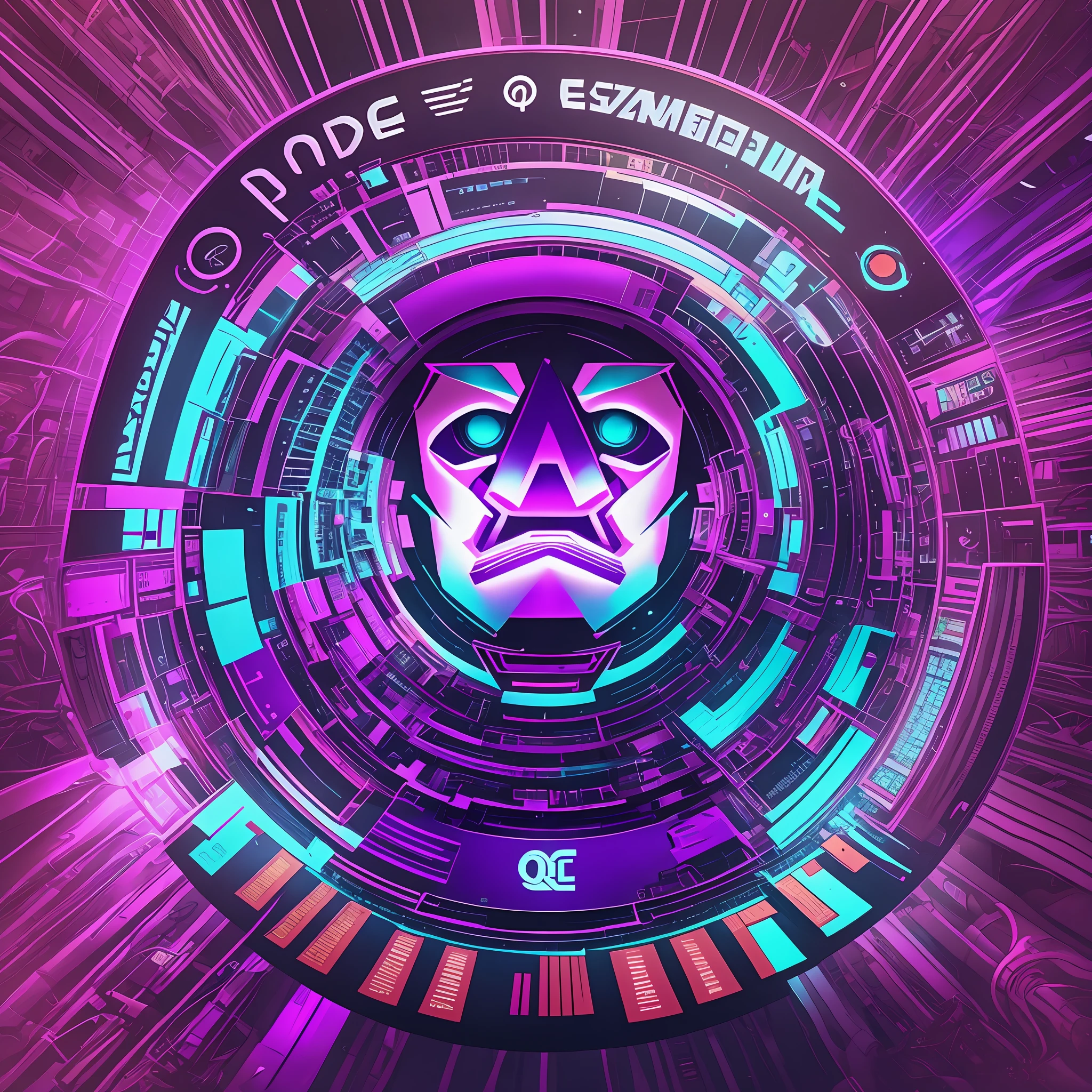 Crie uma logo distintiva e envolvente com a sigla "Q.D.C", que representa a "QgDaCrew", an electronic music company formed by 6 talented young people. Explore elementos visuais que transmitam energia, Creativity and the essence of electronic music. Utilize uma tipografia moderna e estilizada para as letras "Q", "D" e "C". Look for a font that is readable, but also convey a touch of originality and sophistication. Incorporate elements related to electronic music, como ondas sonoras estilizadas, equalizadores, icons of musical equipment or symbols that refer to the world of electronic music. These elements will help to establish an immediate visual connection with the musical genre that the "QgDaCrew" representa. Consider using vibrant, contemporary colors that are associated with electronic music, como tons de azul, roxo ou neon. These colors will convey a sense of energy and vitality. Busque um design equilibrado e harmonioso, where the elements of the logo are well integrated and provide a unique visual identity. Avoid a confusing visual composition and prioritize a clean and professional look. Remember that the logo should be easily adaptable in different sizes and shapes, whether for digital use on social networks or for impressions on promotional materials. Certifique-se de testar a legibilidade e a adaptabilidade da logo em diferentes contextos. If necessary, Consider enlisting the help of a graphic designer who specializes in logos to ensure a high-quality end result that adequately represents the acronym "Q.D.C" e a identidade da "QgDaCrew" as an electronic music company formed by 6 talented young people. --auto --s2