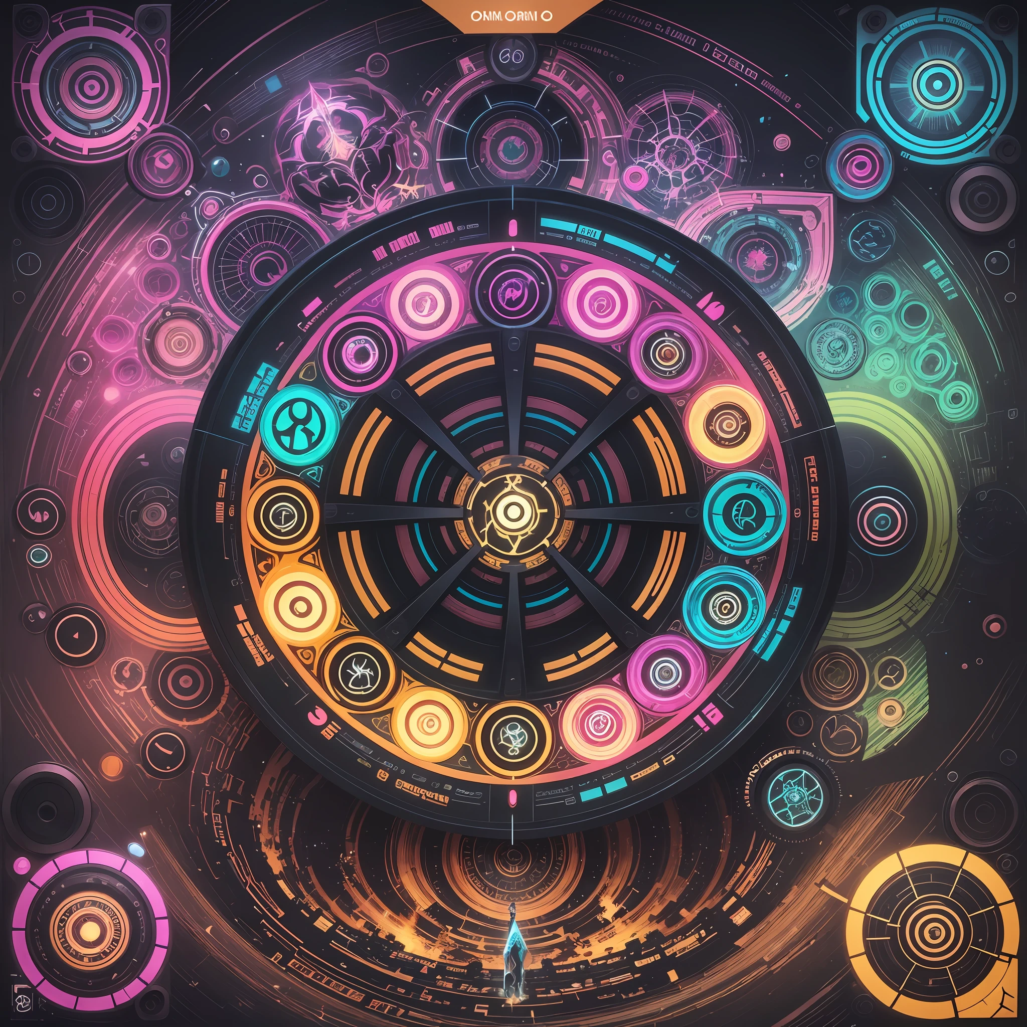 Create an engaging and inspiring logo that captures the essence and unique energy of Psytrance. Start by incorporating visual elements that are emblematic of this musical genre, as geometric patterns, fractais, psychedelic symbols or mandalas. These elements will help evoke the psychedelic and spiritual atmosphere of Psytrance. Utilize uma paleta de cores vibrantes e intensas, com tons de neon, roxo, azul e verde, that are commonly associated with Psytrance. These colors will help convey the energy and vitality of the musical genre. Incorporate music-related elements, como notas musicais, equalizadores, stylized speaker or headphone symbols. These elements will help highlight the connection to the music and identity of Psytrance. Experiment with creative, stylized typography for the name or initials of the musical genre "Psytrance". Make sure the typography you choose conveys the unique vibe and psychedelic aesthetic of Psytrance. Ao criar a logo, maintain the visual balance between the elements and make sure they are all harmoniously integrated. Look for a design that is visually appealing and conveys the energy and essence of Psytrance. Remember that creating a detailed logo requires advanced graphic design skills. If necessary, consider seeking the assistance of a professional designer who specializes in logo design to ensure a high-quality result that adequately represents Psytrance music --auto --s2
