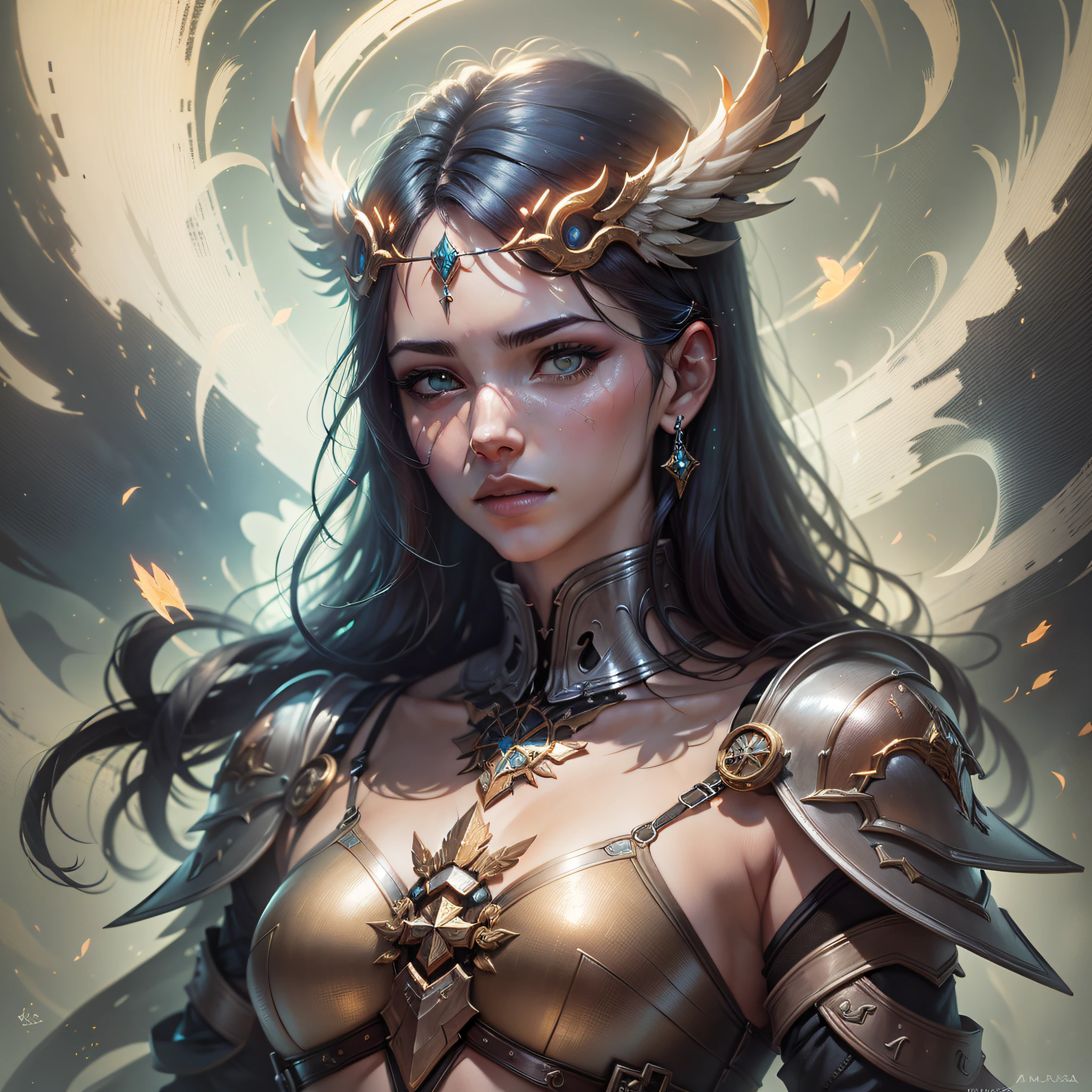 Anjo blindado dourado, asas feitas de energia, halo de metal, sem rosto, encapuzado, ouro, fantasia, arte conceitual, ultra realista, arte do personagem por greg rutkowski, asas tipo diablo 3