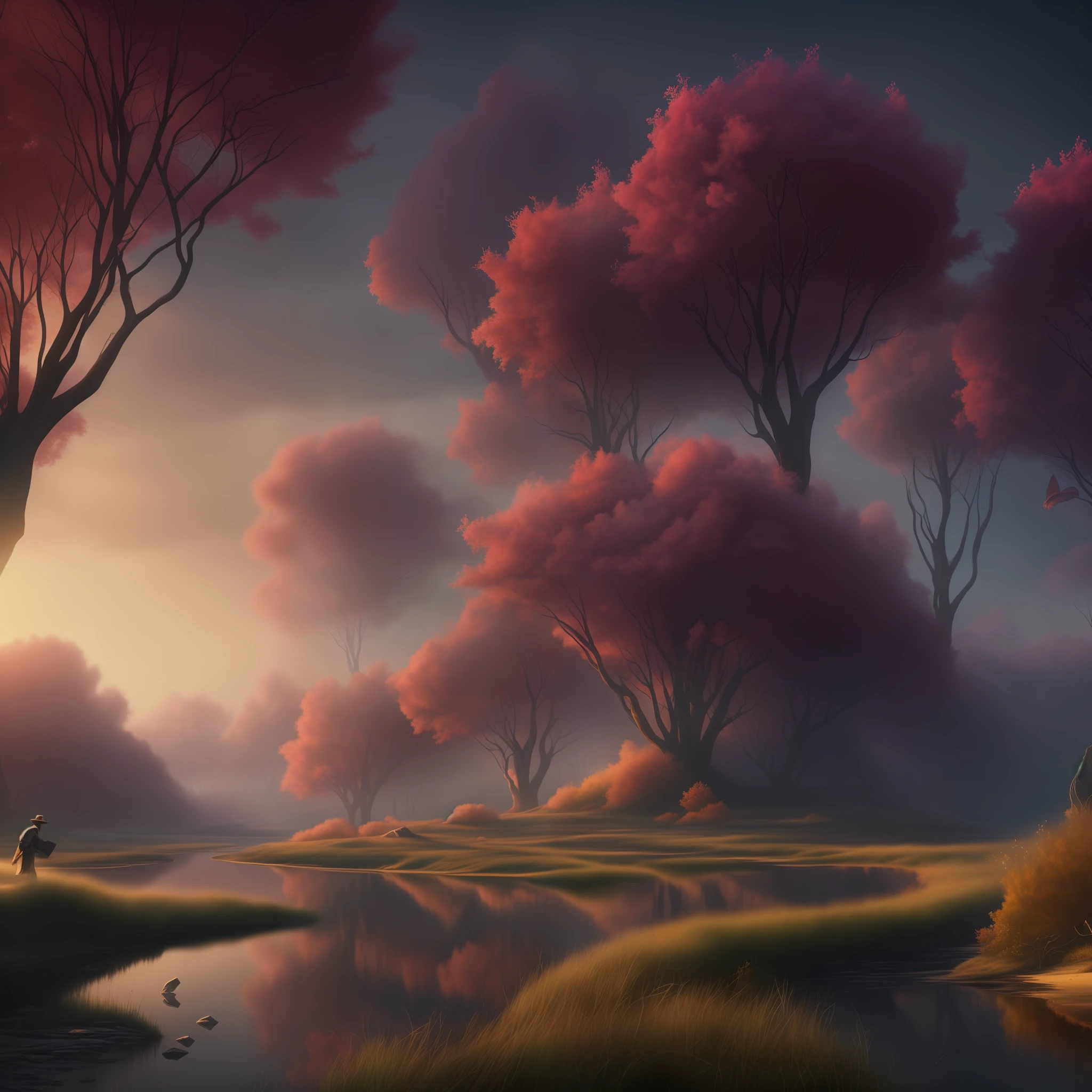 (extremely detailed CG unity 8k wallpaper, masterpiece, best quality, ultra-detailed), (best illumination, best shadow, an extremely delicate and beautiful), mysterious atmosphere, unusual weather, strange and peculiar places, bizarre landscapes, surreal colors, dreamlike, surrealism art style