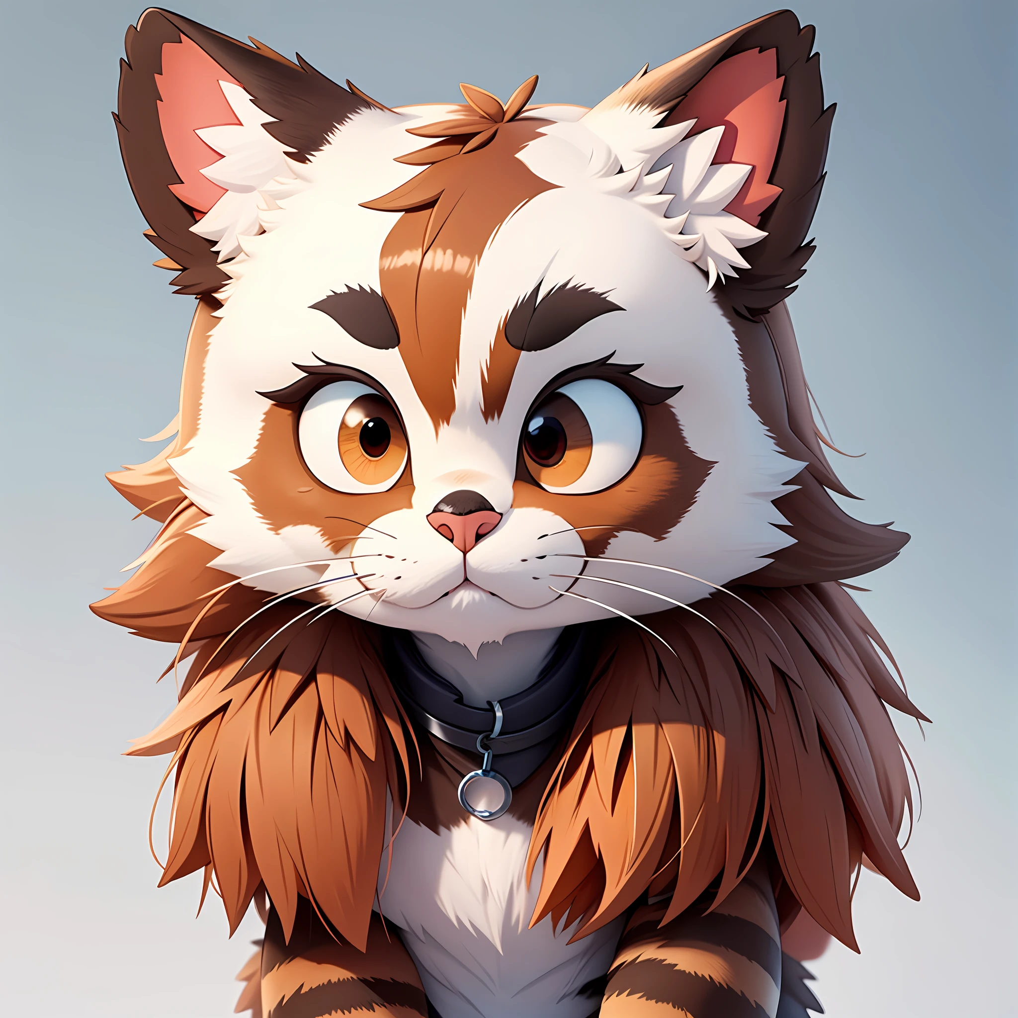 Alinor Ringtail, brown fur, sharp brown eyes, whiskers, dark brown tail with white stripes, this creature likes to steal things, masterpiece, best quality, (in watercolor painting style)