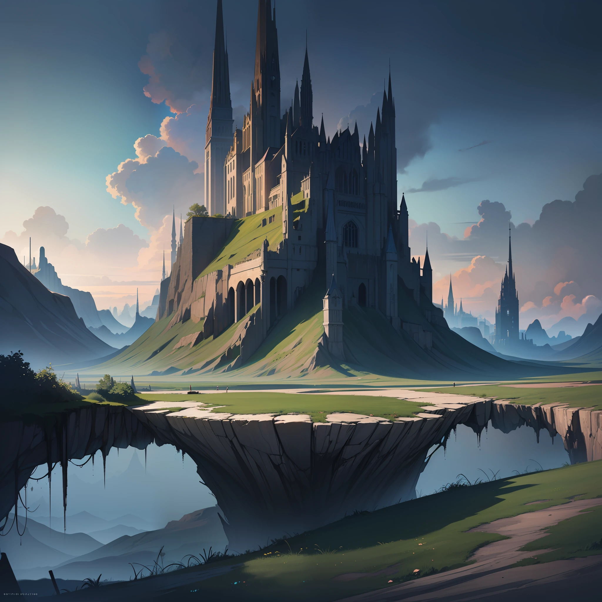 (extremely detailed CG unity 8k wallpaper, masterpiece, best quality, ultra-detailed), (best illumination, best shadow, an extremely delicate and beautiful), mysterious atmosphere, unusual weather, strange and peculiar places, bizarre landscapes, surreal colors, dreamlike, surrealism art style