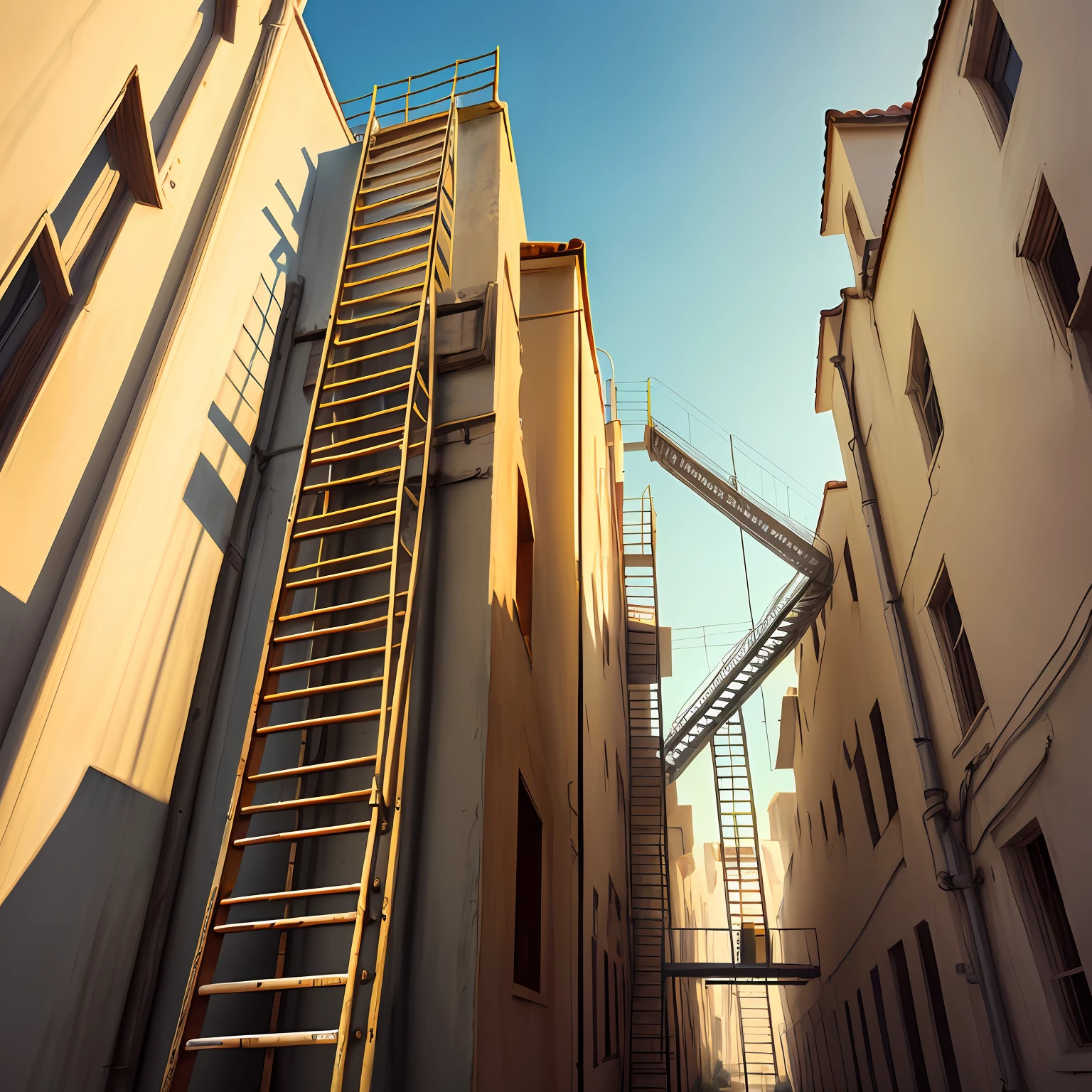 Ladder rising to the sky