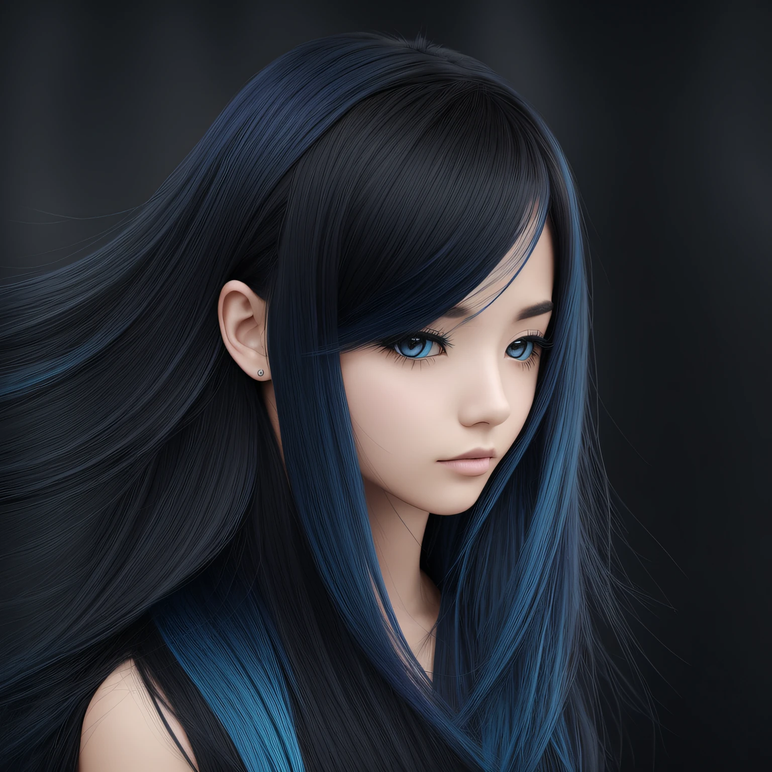 Blue-haired beauty two-dimensional --auto