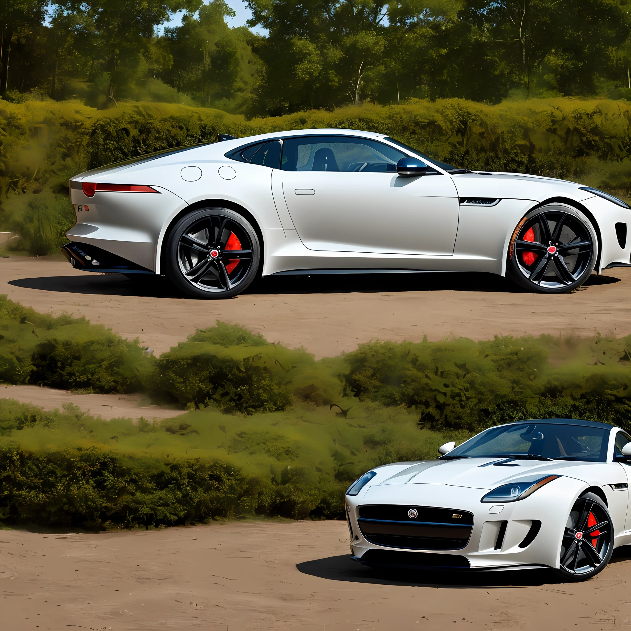 Jaguar f type Highest quality, beste-Qualit, extremely detialed, White, IDEAL, HDR,