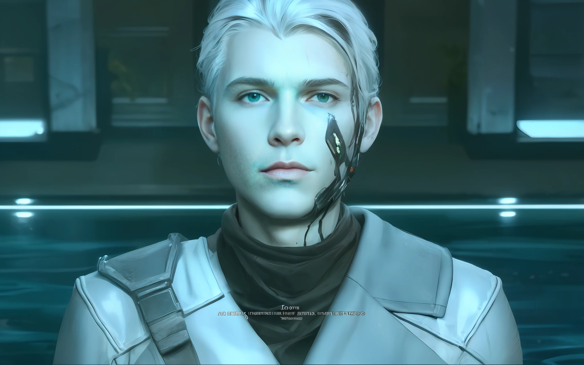 make realistic, 3d, male face, ambient lightning
