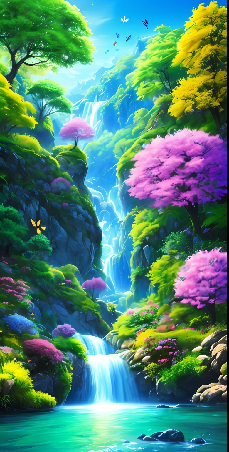 obra-prima, melhor qualidade, alta qualidade, papel de parede 8k de unidade CG extremamente detalhado, um ambiente vibrante e cheia de energia, borboletas exuberantes ganham vida em tons neon deslumbrantes. As cores vibrantes como rosa choque, lime green, Electric orange and fluorescent yellow blend into a true spectacle of light and color. Each butterfly has its own bright nuances, destacando-se em contraste, fotografia premiada, Bokeh, Depth of Field, HDR, bloom, Chromatic Aberration, fotorrealista, extremamente detalhado, trending on ArtStation, trend at CGSociety , Intrincado, Alto Detalhe, dramatic, arte no meio da jornada