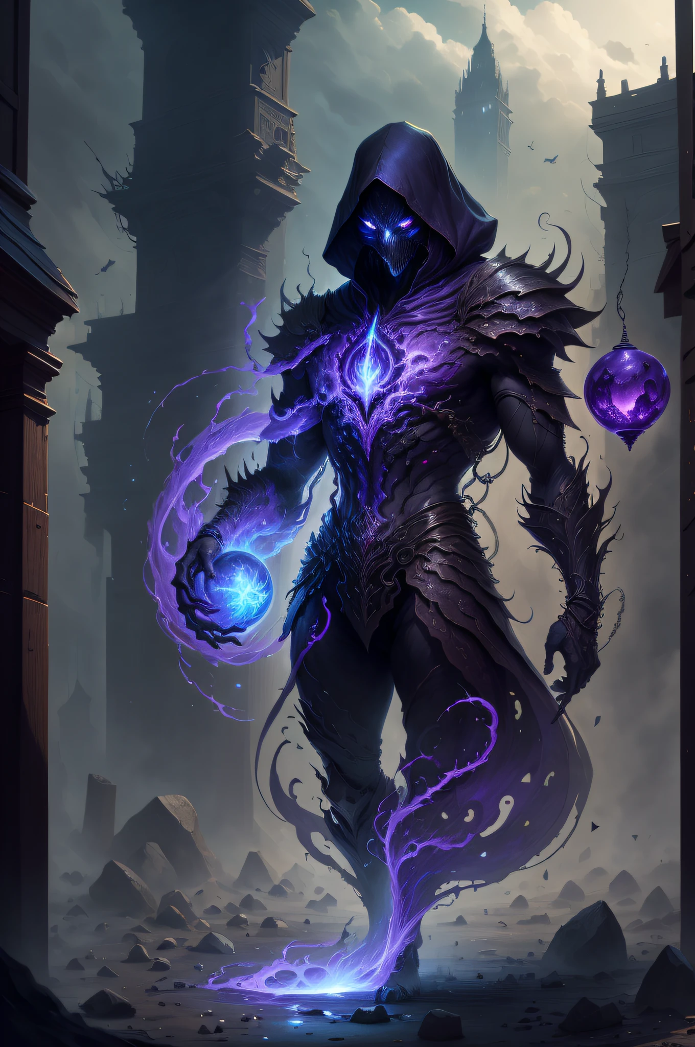 best quality, masterpiece, ultra high res, (photo realistic:1.4), surrealism, dream-like,V0id3nergy,
a fantasy creature, Shadowdancer, shadow magic, darkness control, stealth, shadowstep, umbral spells, hidden blade,