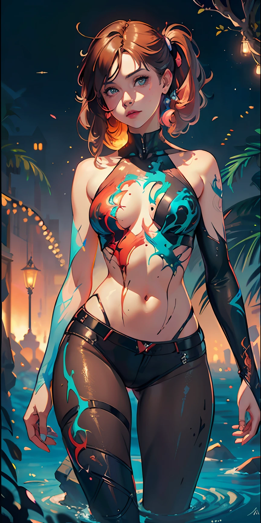 a gorgeous Harley Quinn standing on sand wind in the hair, happy posing, full length body shot,(((ultra warm bright pastel colors))), orange pink white colors, sharp focus, lut, ultra insane high resolution intricate textures, texture indentation, (((((Charlie Bowater, art by Wasim Kashin, art by Artgerm, art by Carne Griffiths))))), luminism, light placement art, octane render, ultra intricately detailed, ultra maximalism, romanticism, perfection, masterpiece,