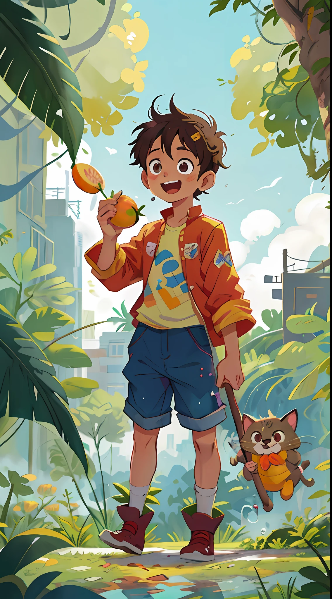 Chapter 1 – The Peculiar Cat
Once upon a time there was a cat named Tobias, who lived in a small town called Mangoland. What made Tobias special was the fact that he had a real passion for mango! Ele adorava o sabor doce e suculento dessa fruta, e a cada vez que via uma manga ao seu alcance, seu olhar brilhava de puro prazer. Seu pelo era da cor de uma manga madura e suculenta, o que o fazia parecer ainda mais peculiar aos olhos de todos.
Chapter 2 – The Discovery of the Hose
Someday, while strolling around the city looking for more mangoes to satisfy his palate, Tobias avistou uma mangueira enorme carregada de frutas. His eyes sparkled and his mouth filled with water. Ele nunca tinha visto tantas mangas ao mesmo tempo! Sem pensar duas vezes, Tobias climbed the tree, pulando de galho em galho, Until you get to your sleeves. He began to suck one after the other, deliciando-se com o sabor.
Chapter 3 – The Mystery of the Missing Sleeves
Word spread that someone was delighting in so many mangoes spread throughout the city, e os moradores ficaram muito curiosos. They began to investigate who might be responsible, but were unsuccessful in finding the "Mango thief". Enquanto isso, Tobias continuava a aproveitar seu banquete secreto, escondido entre as folhas da mangueira.
Chapter 4 – The Surprise Revelation
Someday, enquanto Tobias estava saboreando uma manga especialmente suculenta, um chamado Pedro passou pela mangueira e o viu. Ele ficou surpreso ao ver o gato chupando mangas, pois nunca tinha presenciado algo assim. Pedro se aproximou devagar, observando a habilidade do gato de suavemente retirar a polpa da fruta. Tobias, assustado, parou de chupar a manga e encarou o meninos olhos arregalados. Pedro sorriu e disse: "Ei, Tobias! I love manga too! Podemos ser amigos?".
E assim, Tobias encontrou seu parceiro para compartilhar suas aventuras e seu amor pela fruta que tanto amava. Pedro e Tobias passaram a explorar juntos as mang