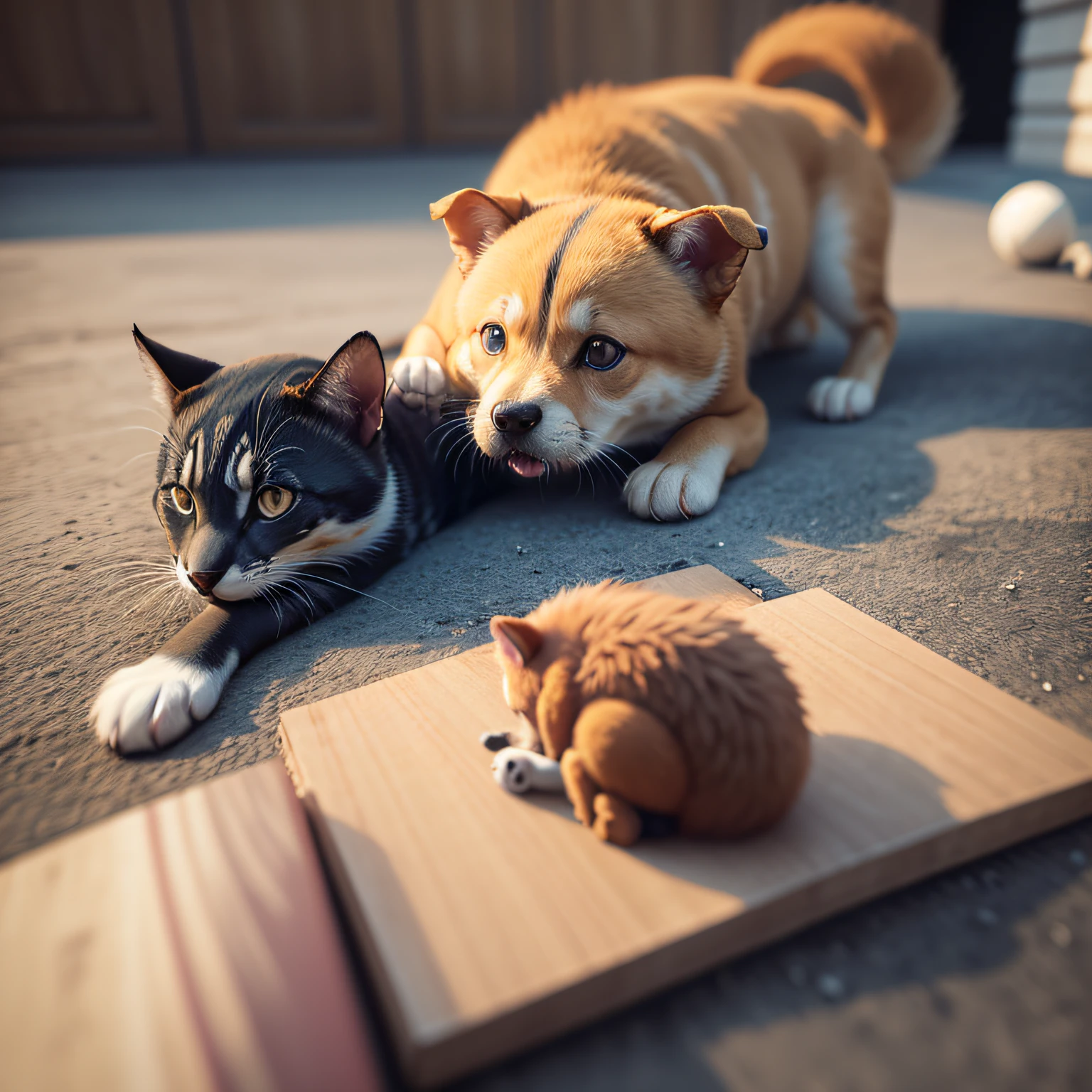 agora crie uma imagem em 3d sobre pets --auto