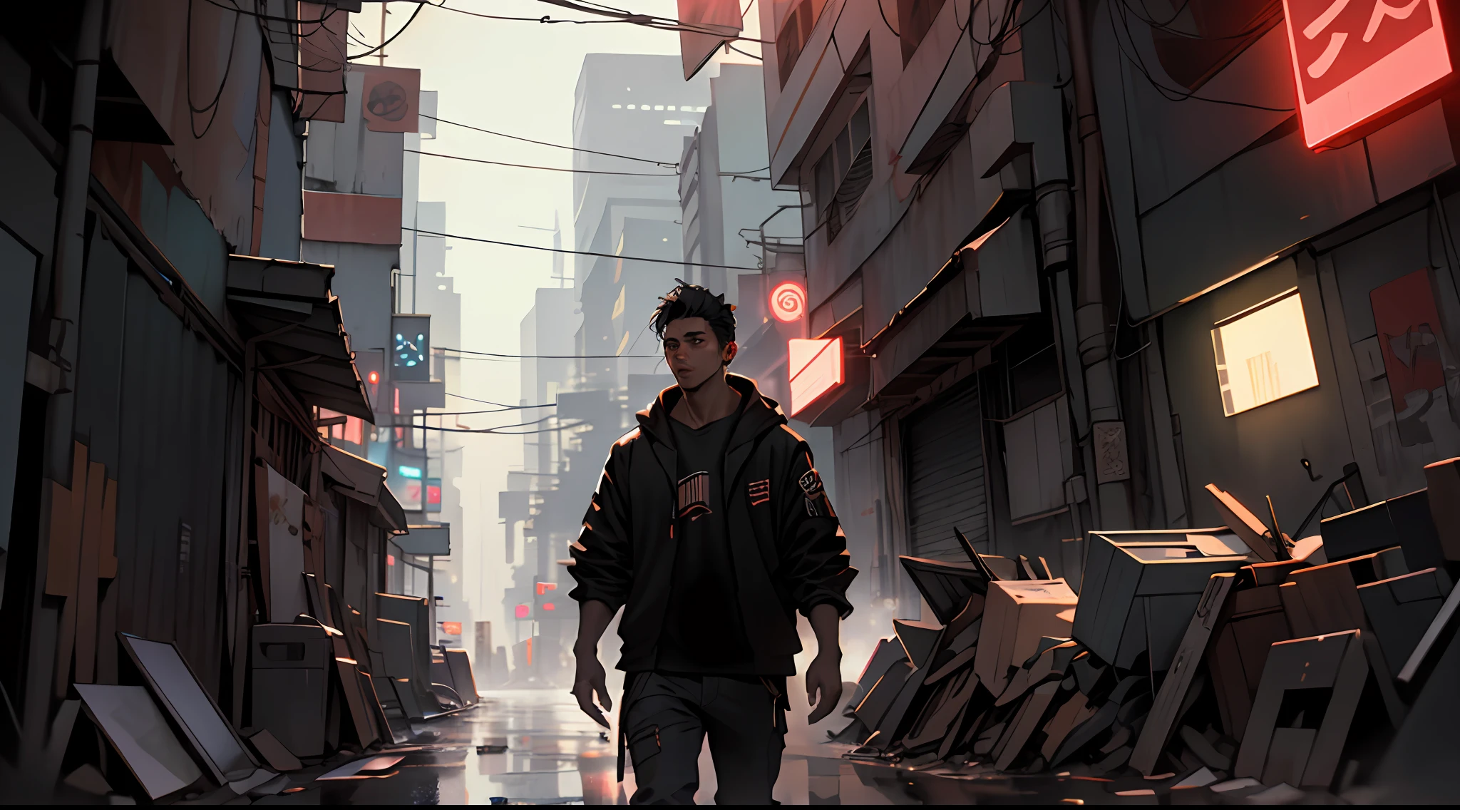 ultra detalhe, alta resolução, ultra detalhado, melhor qualidade, Awesome, qualidade superior, extremamente detalhado CG unidade de papel de parede 8k, cinematic lighthing, gato , cyberpunk, dark boy