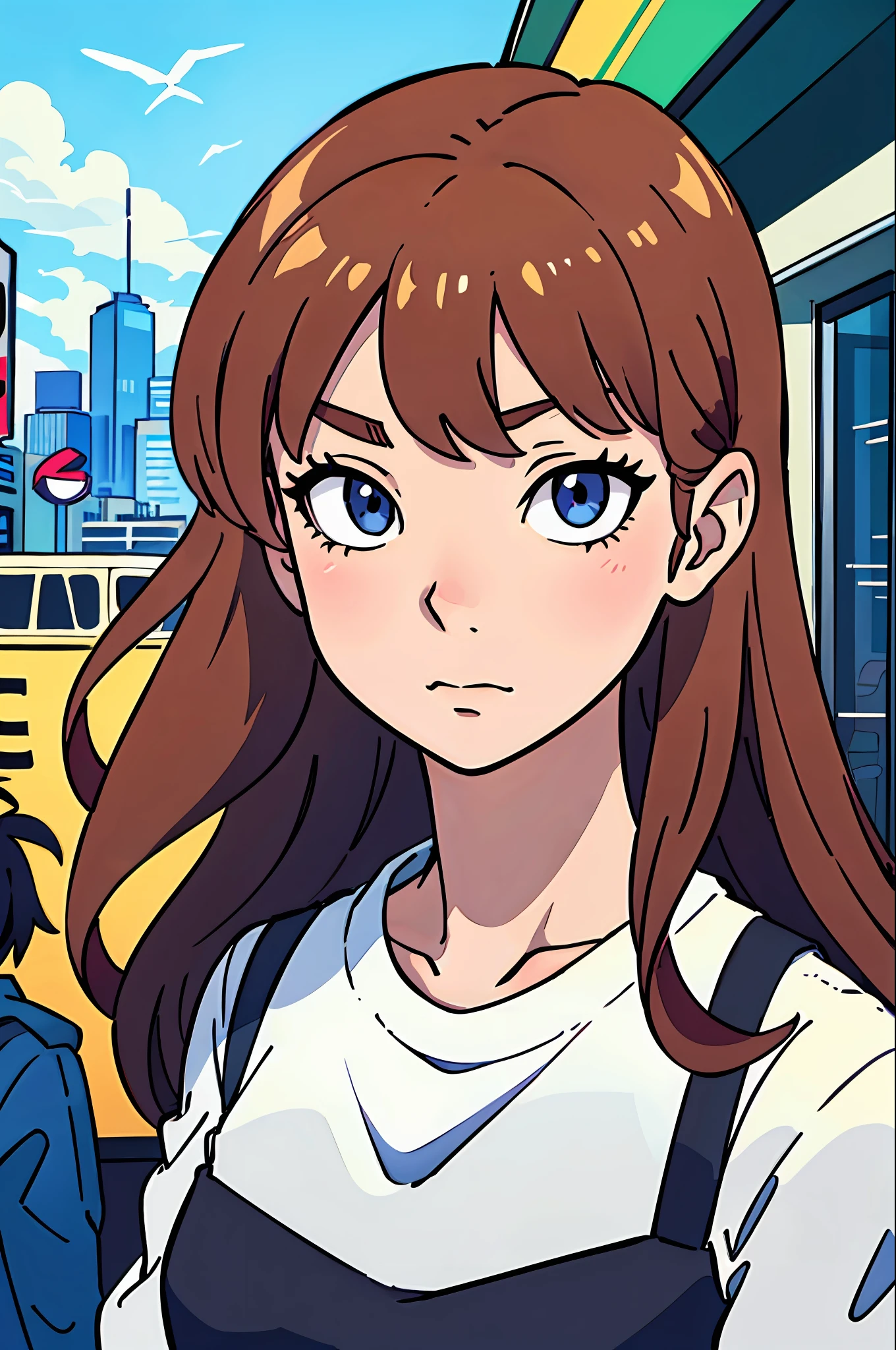 (best-quality:0.8),
(best-quality:0.8), perfect anime illustration, extreme closeup portrait of a pretty woman walking through the city