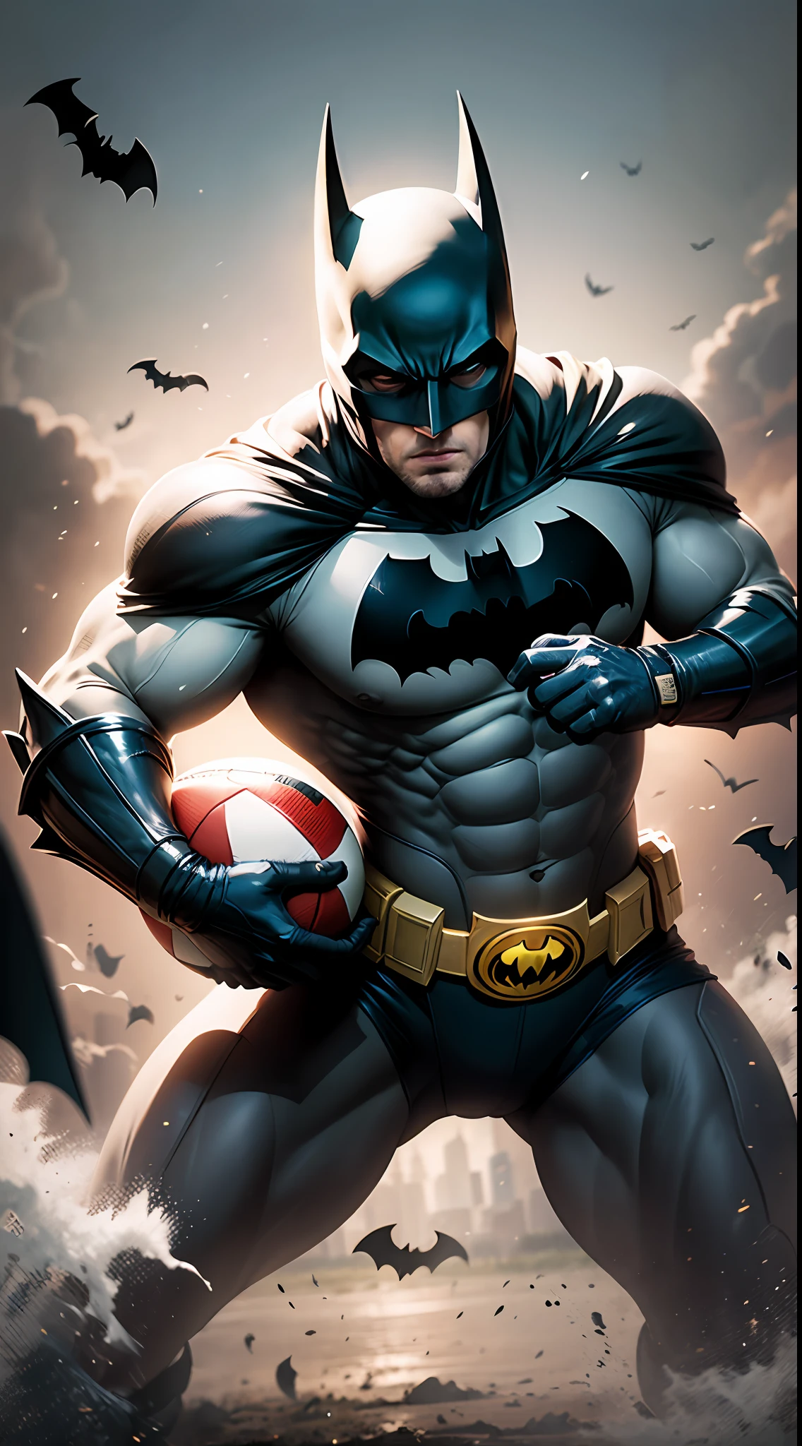 batman playing football
