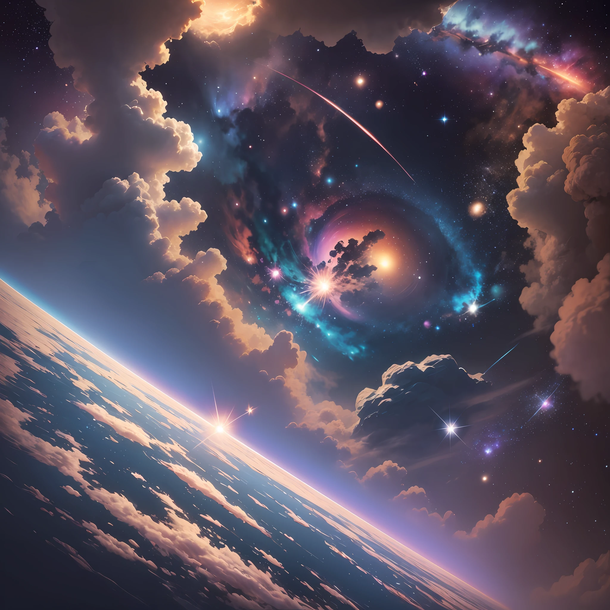 outer space, surreal space, Nebulosa do Cosmos, Epic lost in space, in outer space, Fantasia De Alta Qualidade Foto Stock --auto