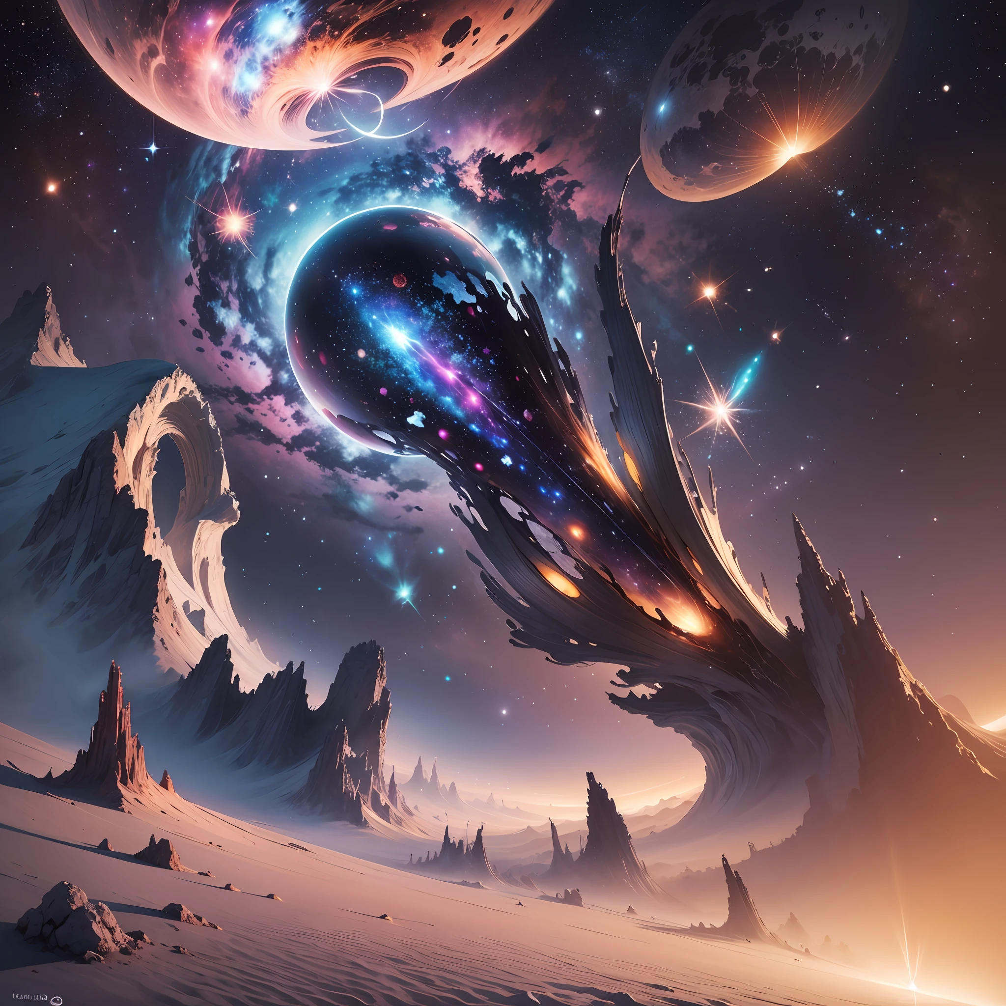 outer space, surreal space, Nebulosa do Cosmos, Epic lost in space, in outer space, Fantasia De Alta Qualidade Foto Stock --auto