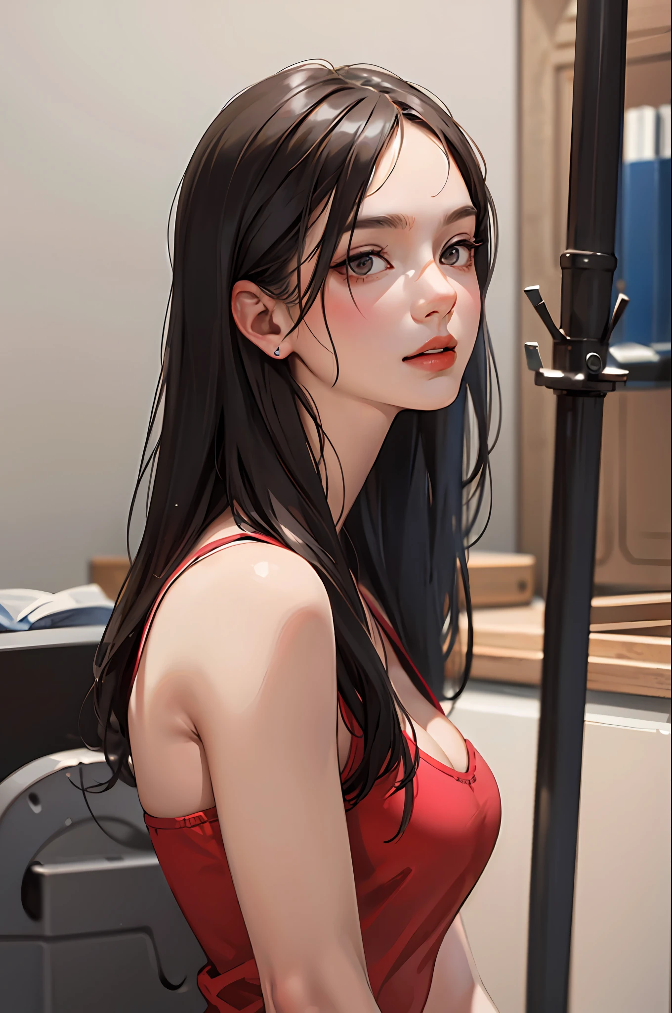 (masterpiece:1.2, best quality), (very detailed face, real pictures, realistic skin, realistic body, complex details), solo, 1milf, casual,