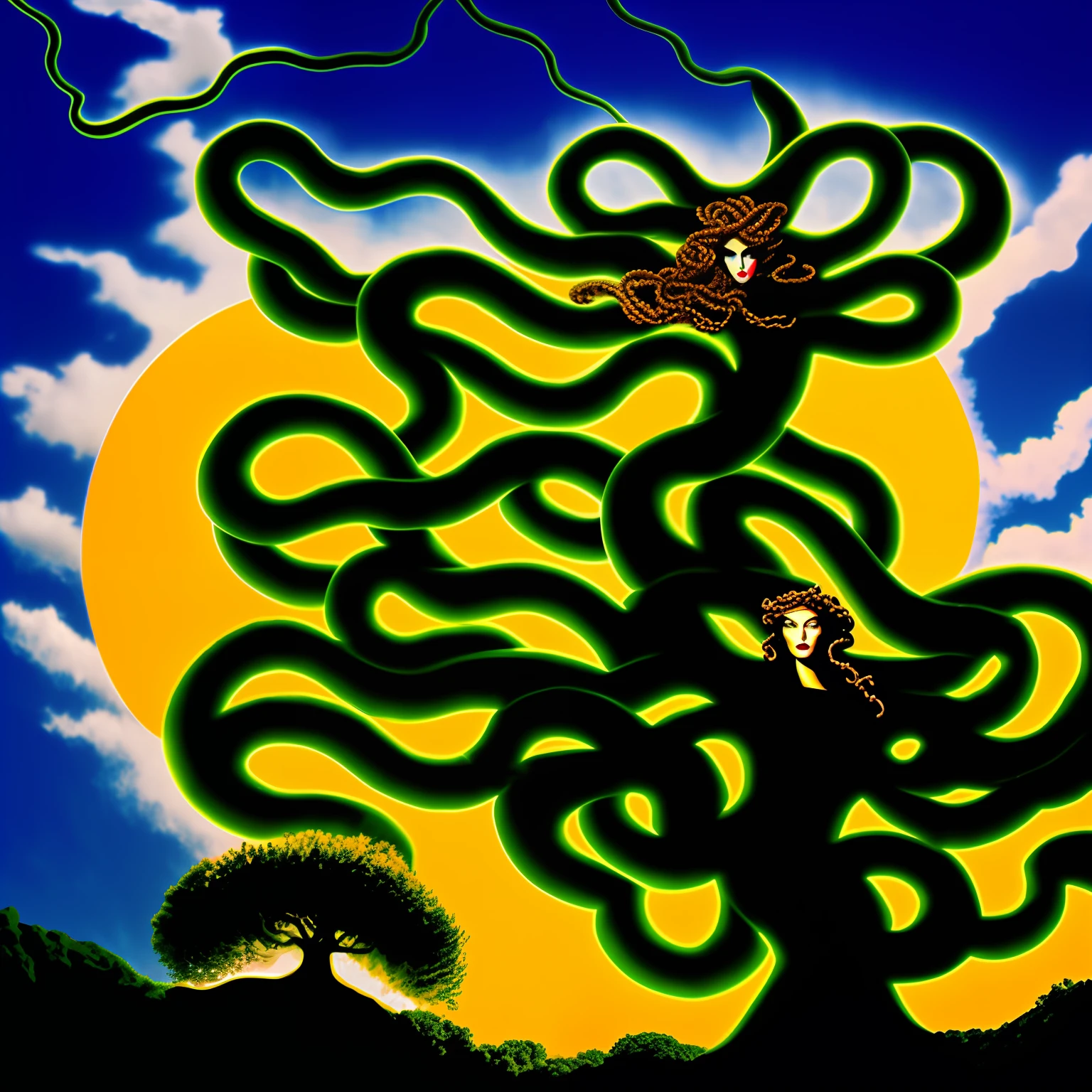 Medusa breaks through the sky