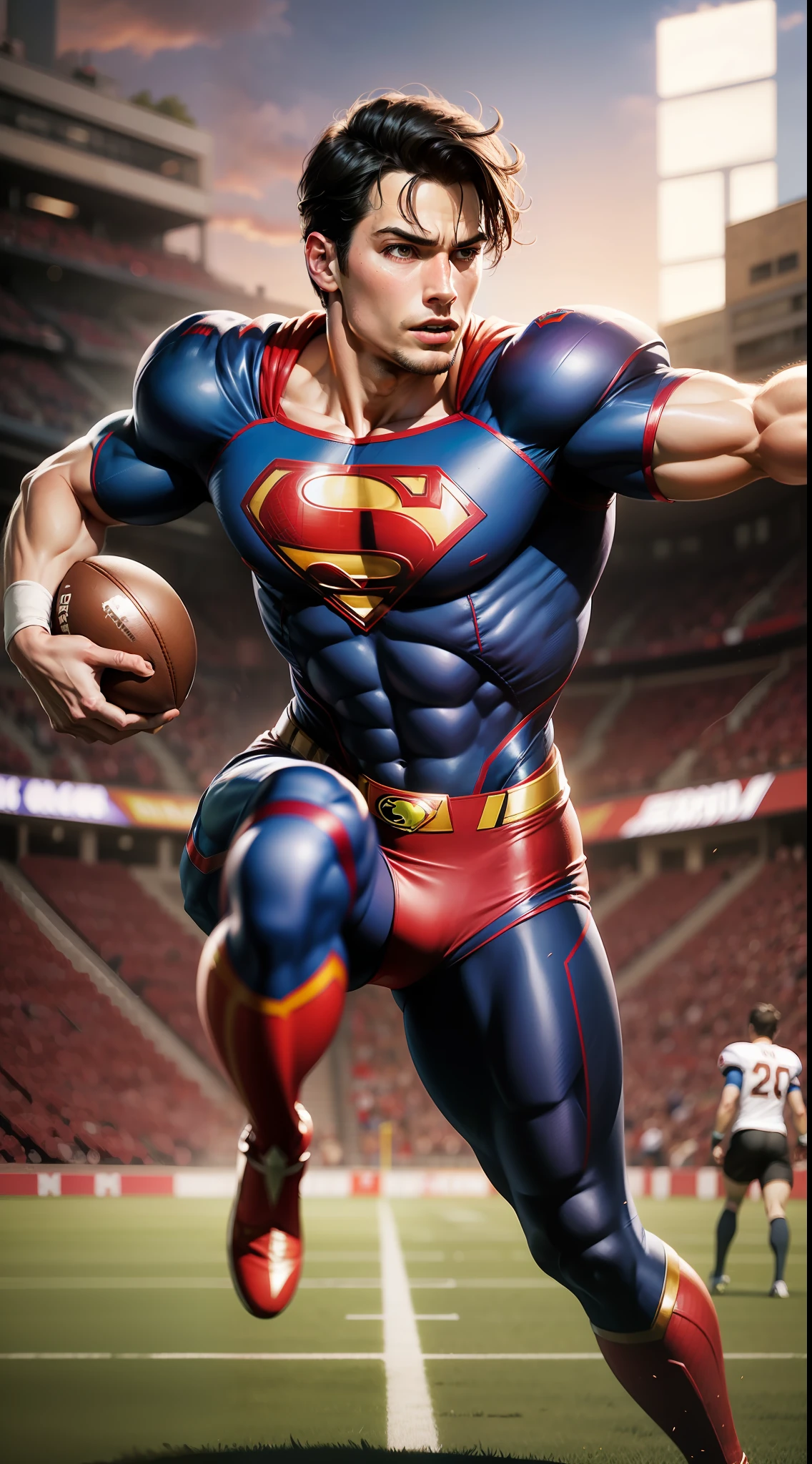 superman playing football