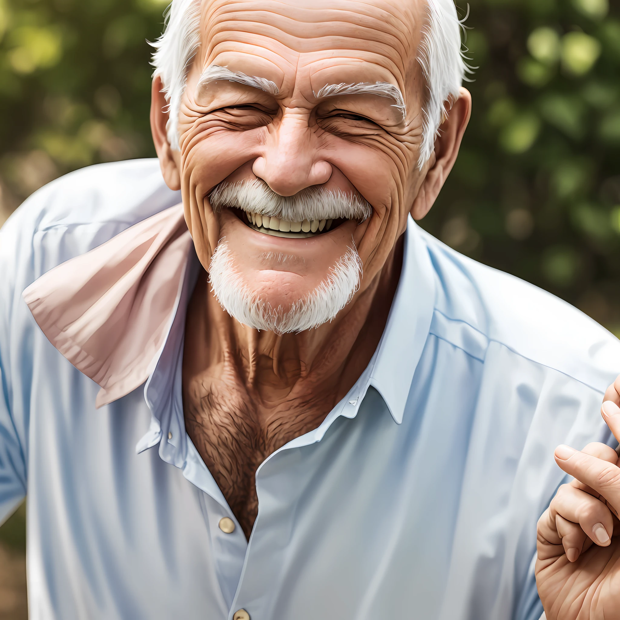 Old man smiling --auto