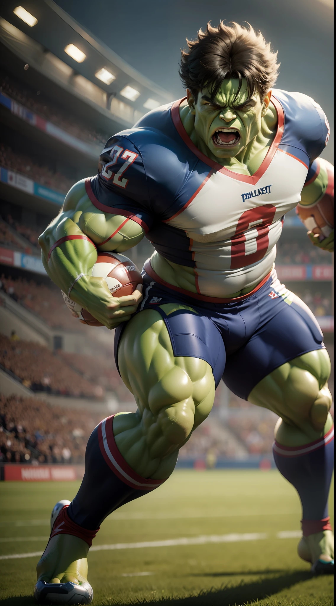 hulk playing football
