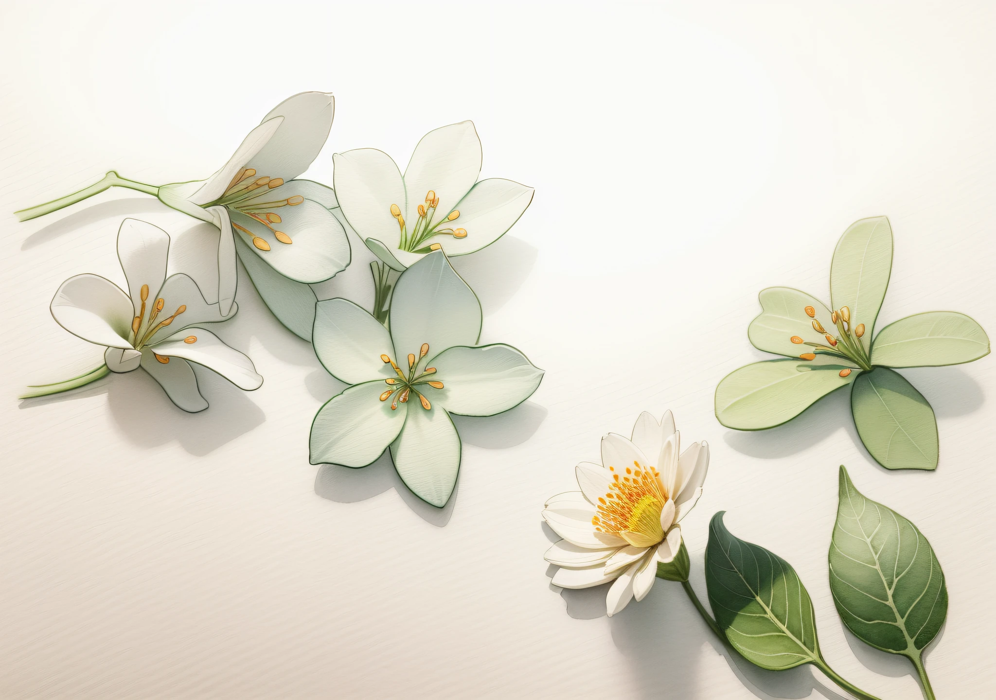 Line drawing coloring white oil tung flower watercolor style --auto