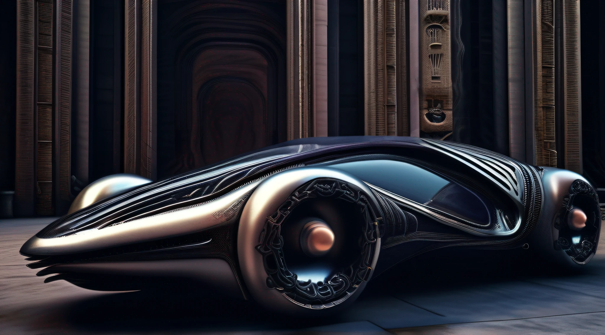 Futuristic car, HR Giger Style