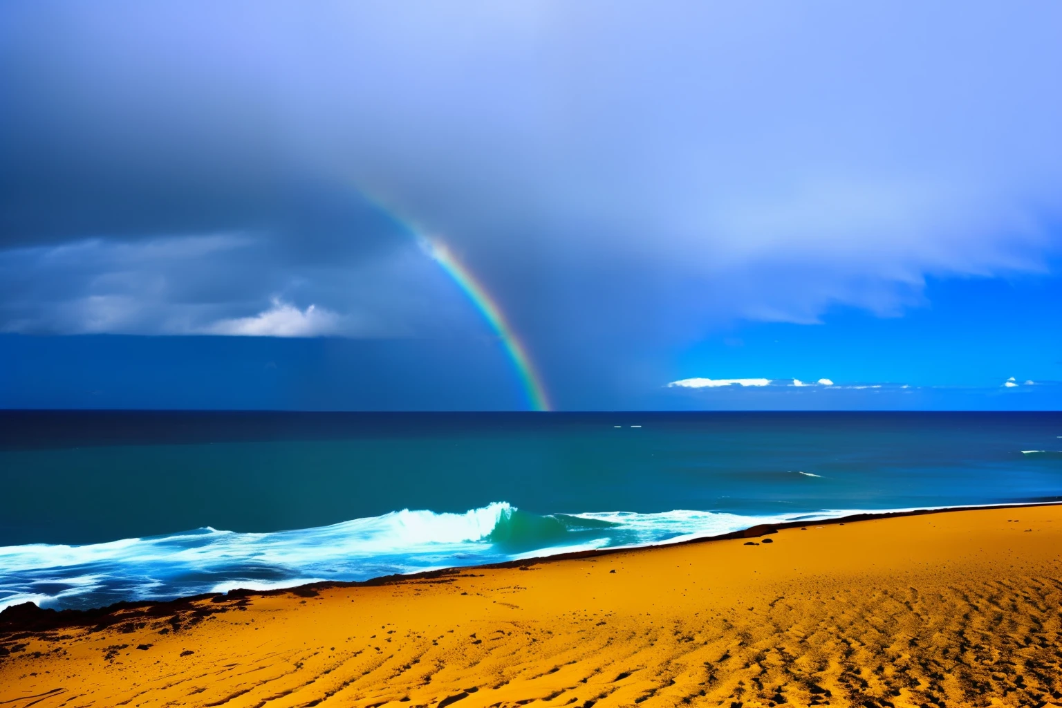 Blue sky,the ocean,rainbowing,Ultimate view