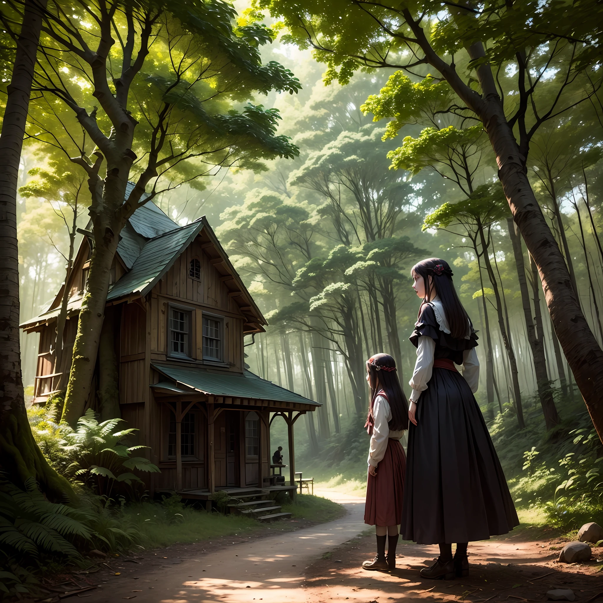 Several primitive maidens and teenagers live in the forest, --auto